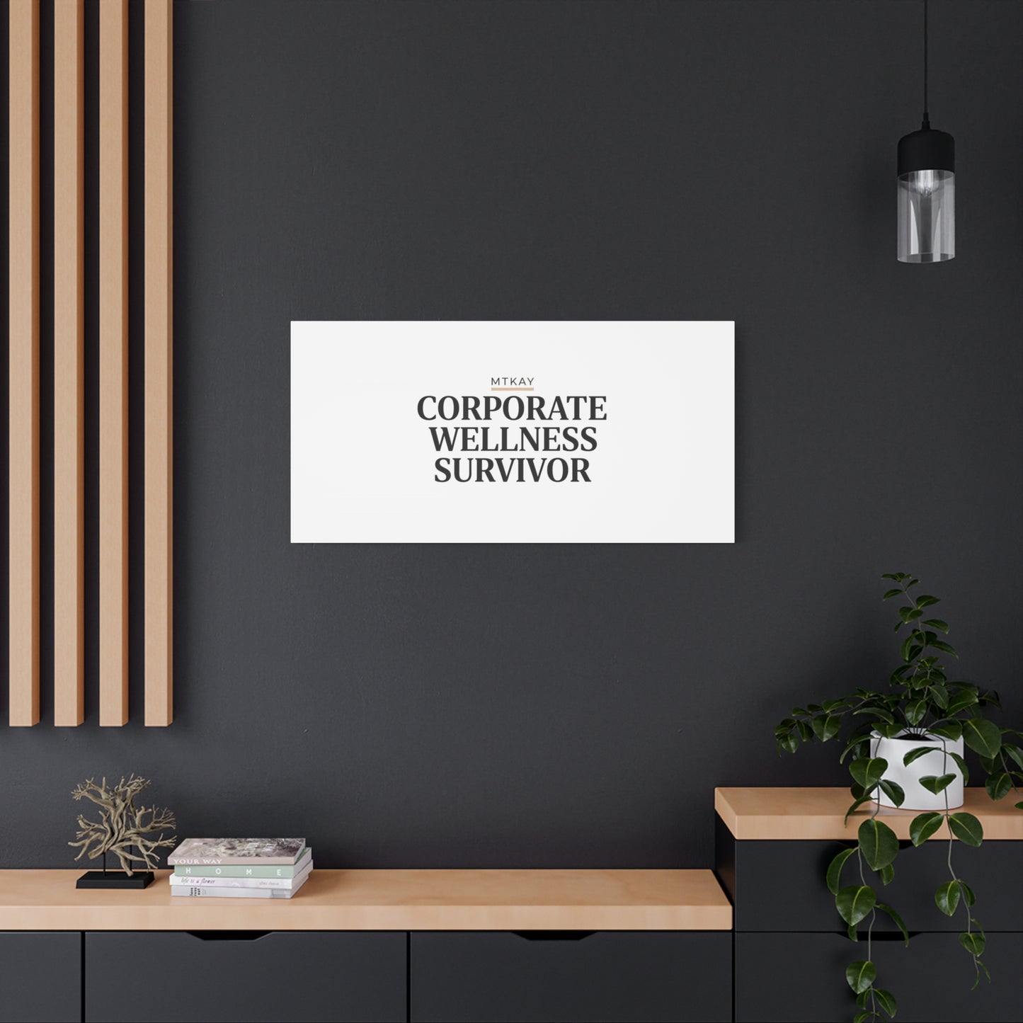 Corporate Wellness Survivor Canvas | cortisol shirt, stress meme, burnout humor