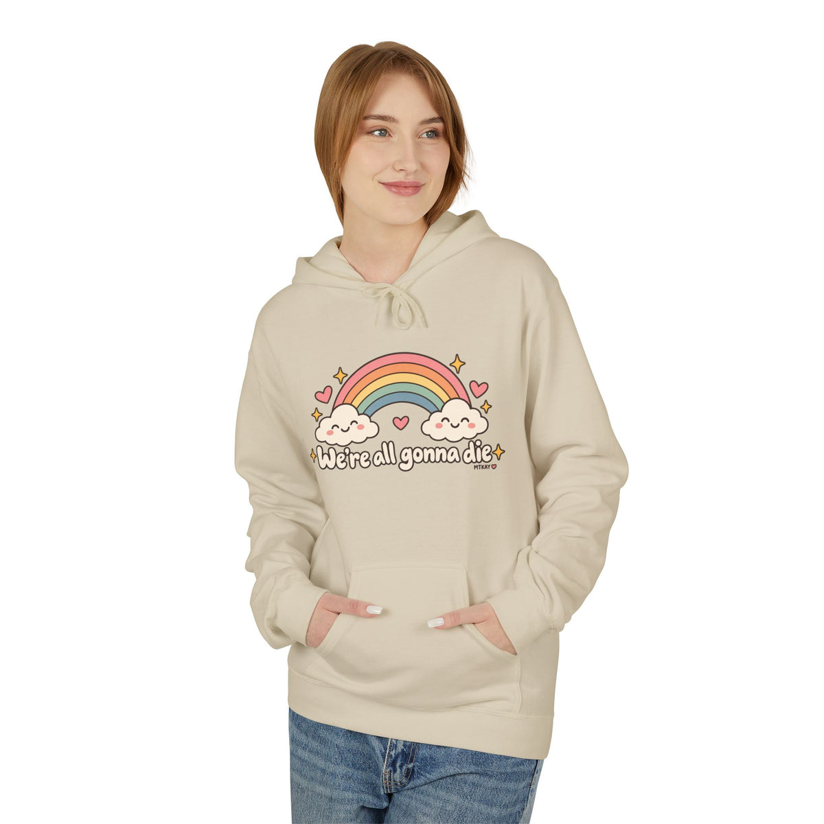Rainbow Kawaii Hoodie — "It's a Good Day" Cute Cloud & Rainbow Sweatshirt