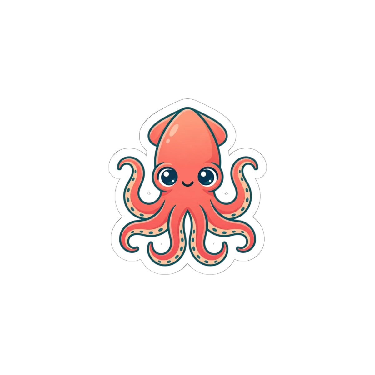 Cute Squid Sticker | Book Lover, Cozy Reader Sticker