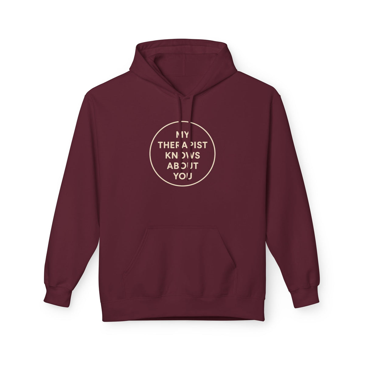 Therapist Knows About You Hoodie — Minimalist Circle Graphic Mental Health Support Pullover
