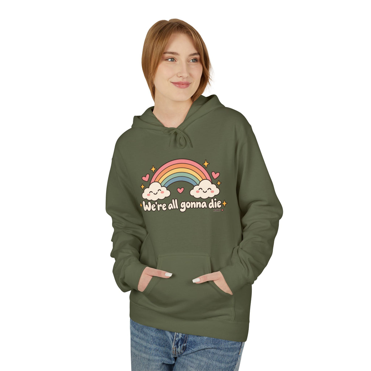 Rainbow Kawaii Hoodie — "It's a Good Day" Cute Cloud & Rainbow Sweatshirt