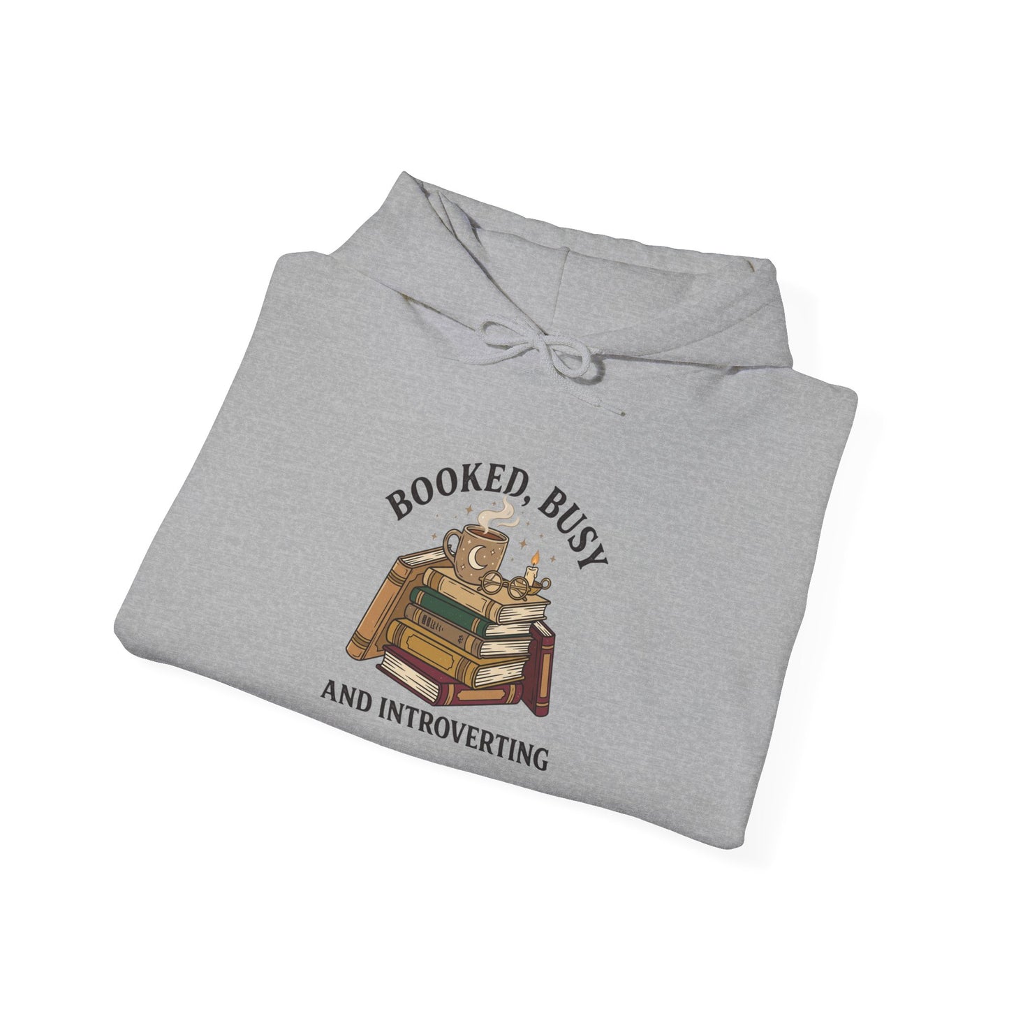 Booked Busy Book Lover Hoodie | Dark Academia Reading Sweatshirt