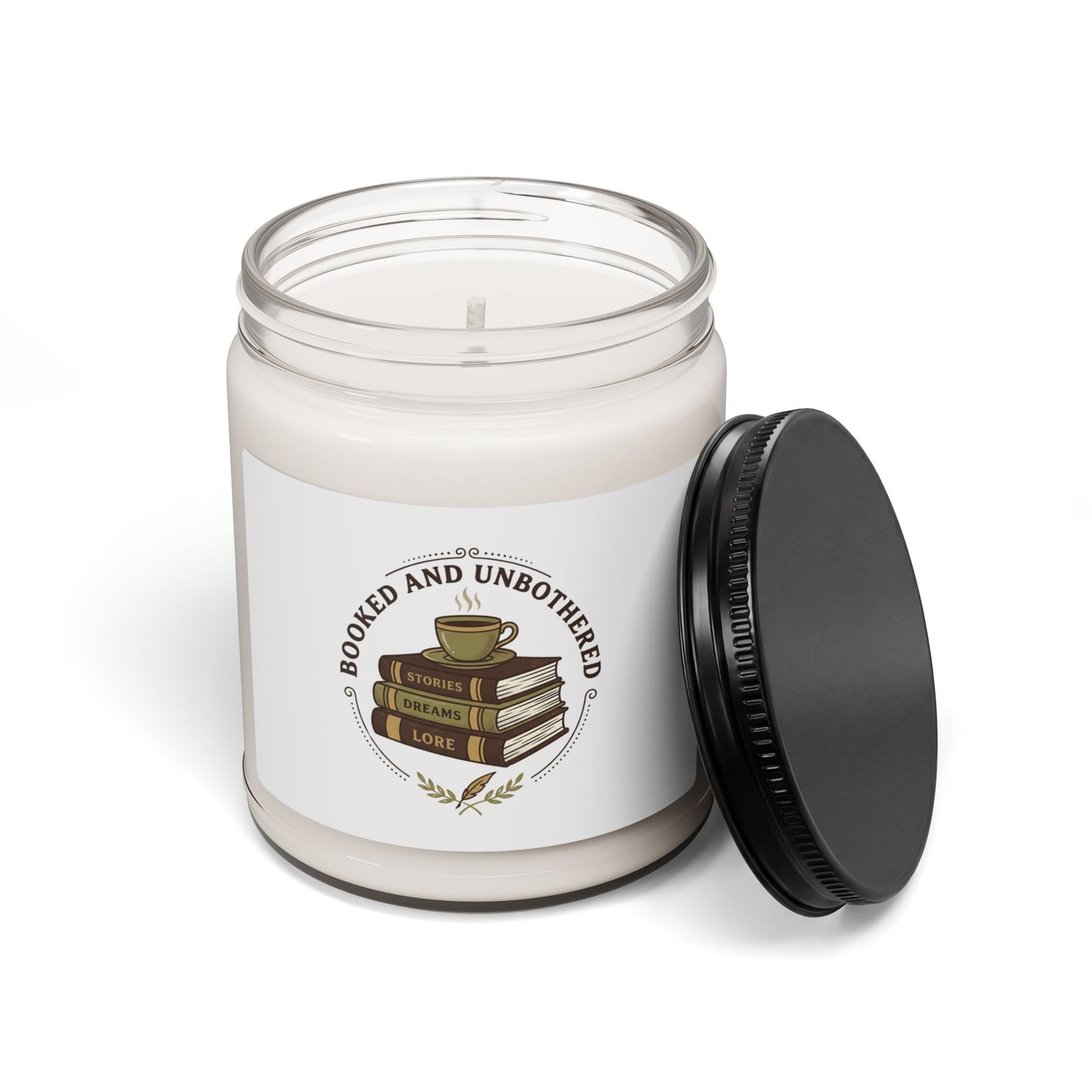 Booked and Unbothered Soy Candle, Book Lover, Cozy Reader Candle