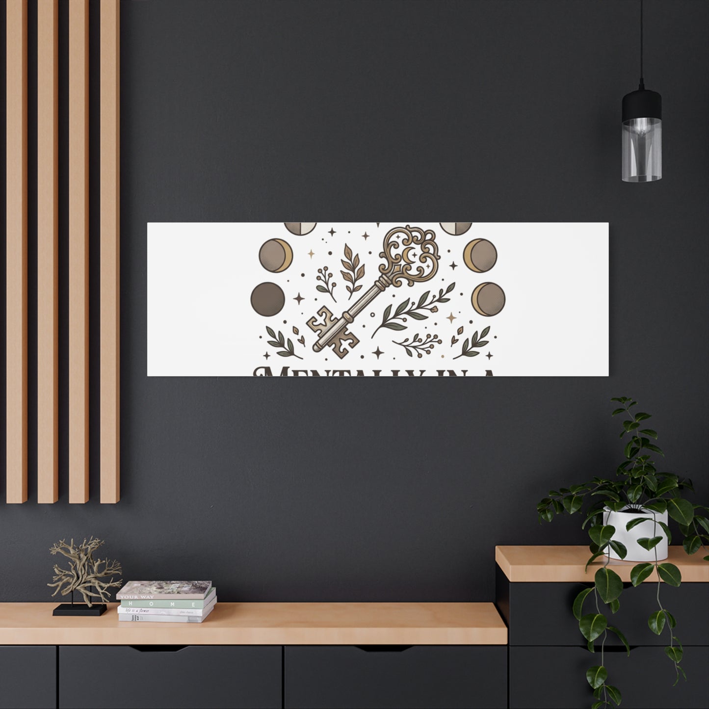Mentally in a Fantasy Novel Canvas | Book Lover, Dark Academia Print