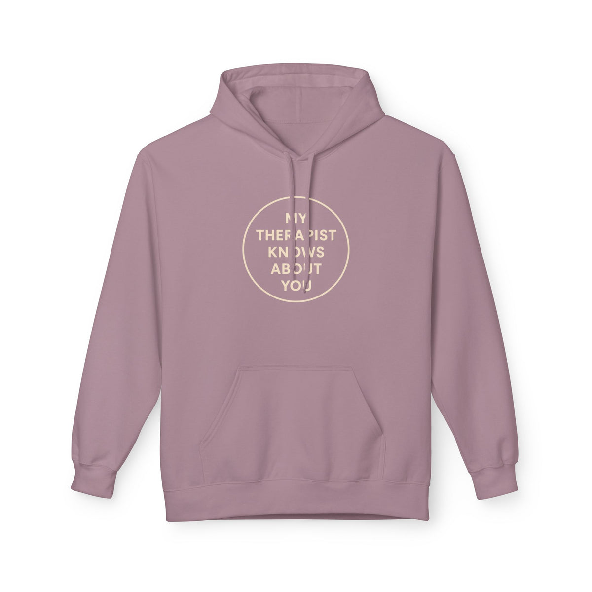Therapist Knows About You Hoodie — Minimalist Circle Graphic Mental Health Support Pullover