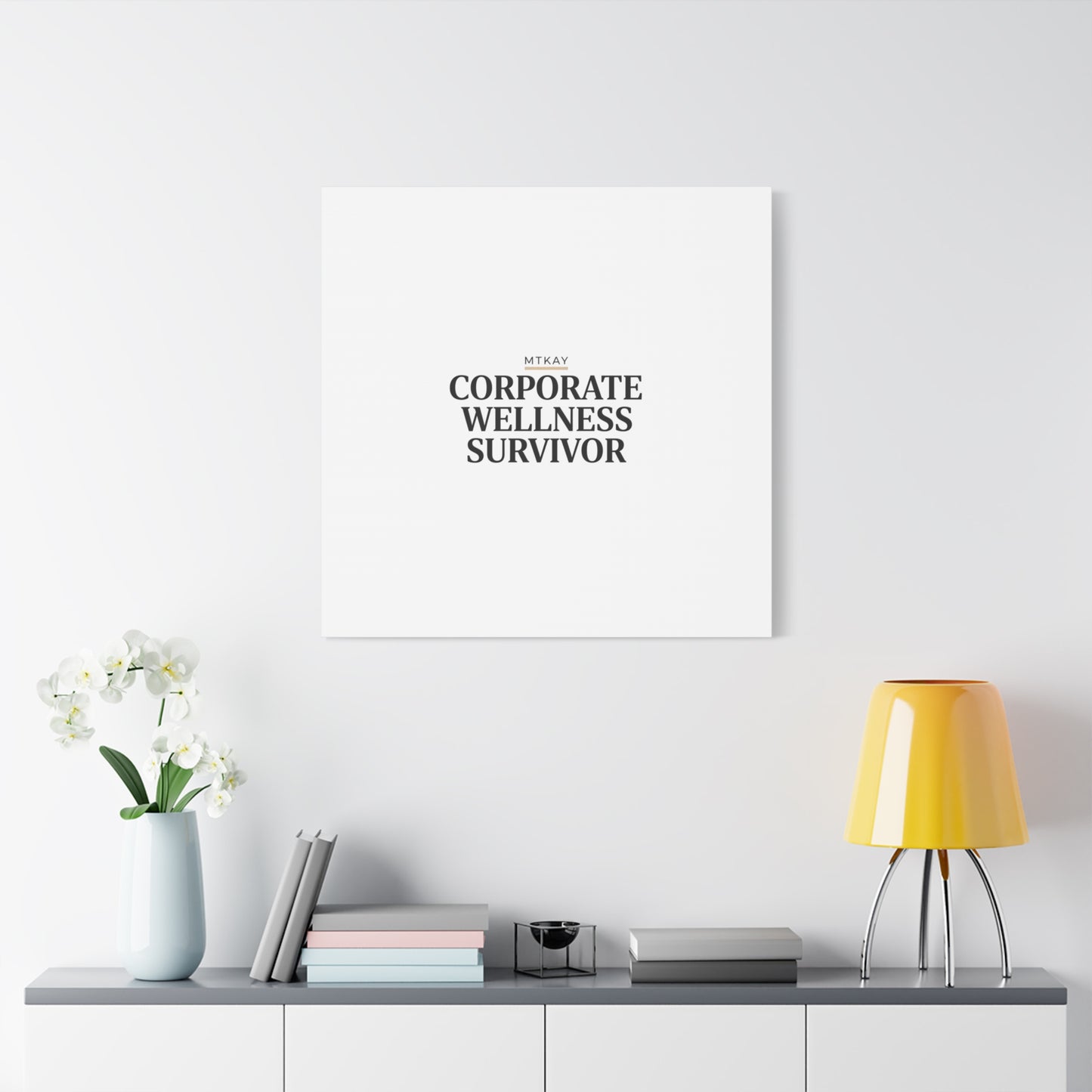 Corporate Wellness Survivor Canvas | cortisol shirt, stress meme, burnout humor