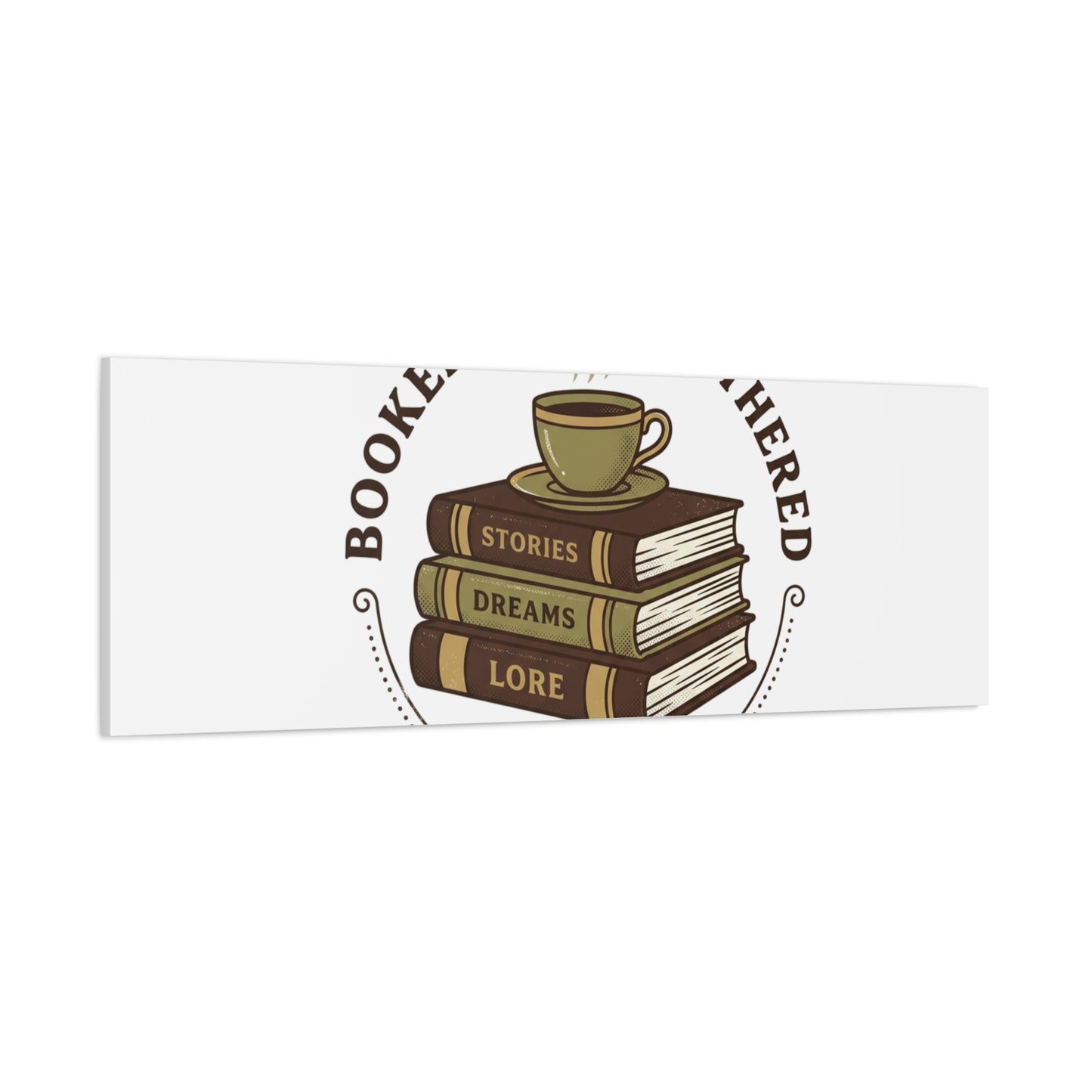 Booked and Unbothered Canvas, Book Lover Decor | Cozy Reading, Dark Academia