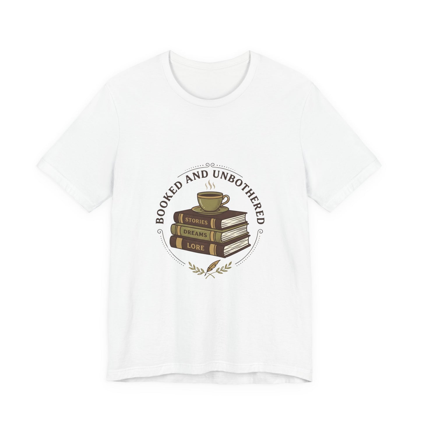 Booked and Unbothered T-Shirt | Book Lover shirt, cozy reader tee