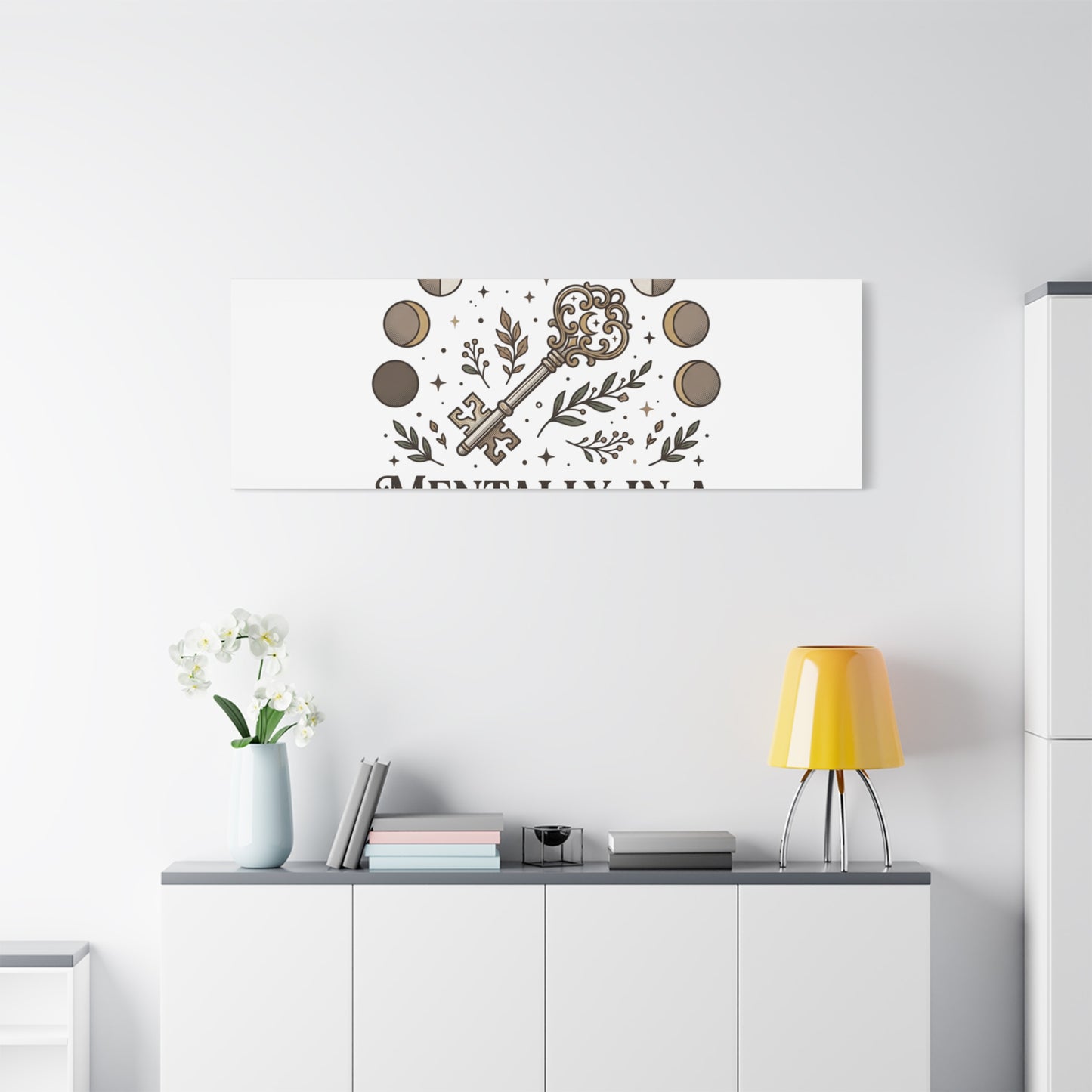 Mentally in a Fantasy Novel Canvas | Book Lover, Dark Academia Print