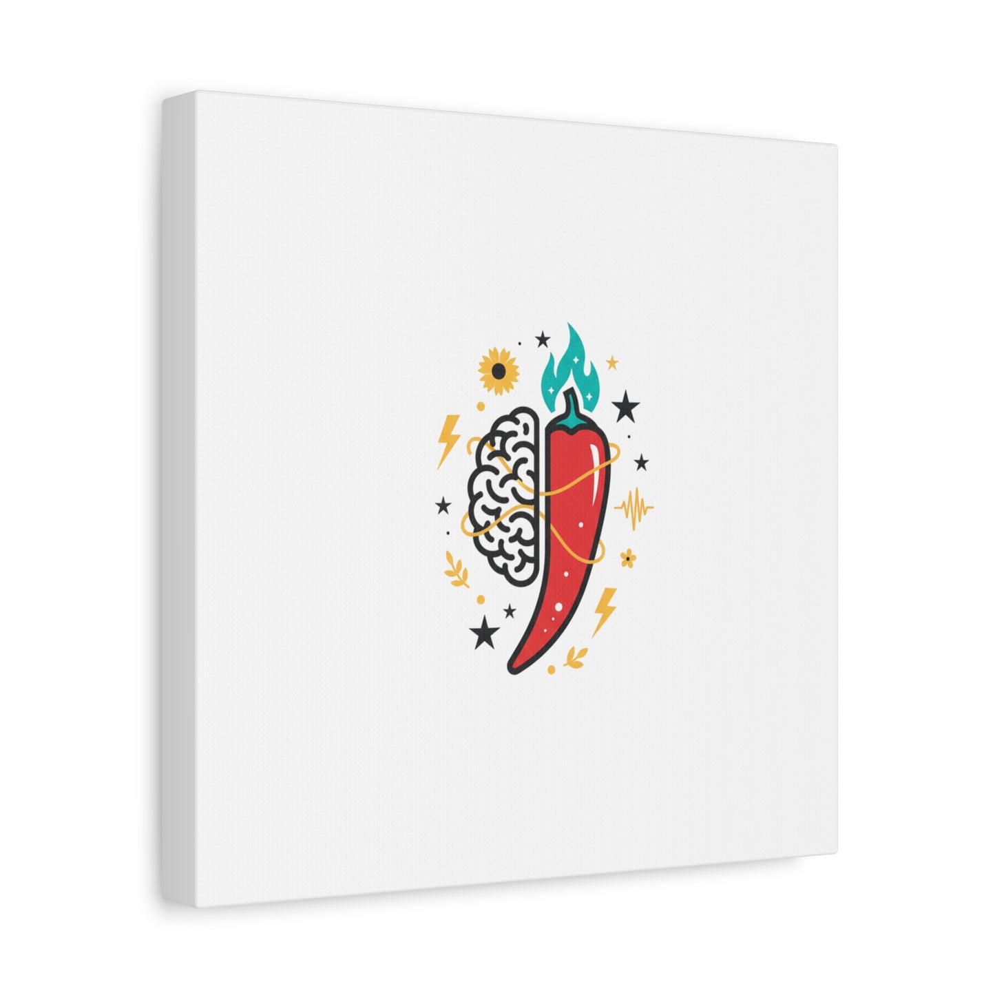 Neurodivergent Pride Brain & Chili Art Canvas | autism acceptance, autistic pride