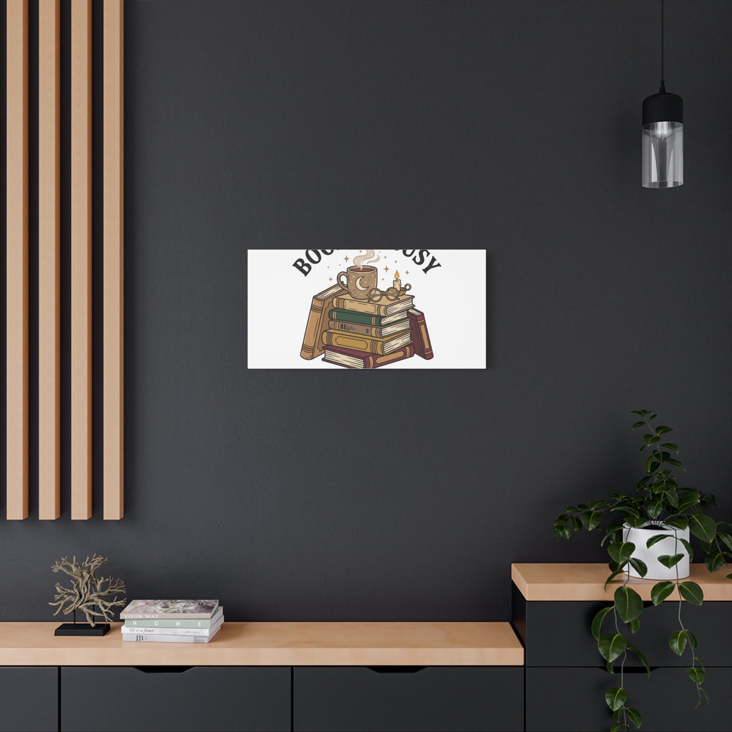 Booked, Busy and Introverting Canvas | Book Lover, Cozy Reader Decor
