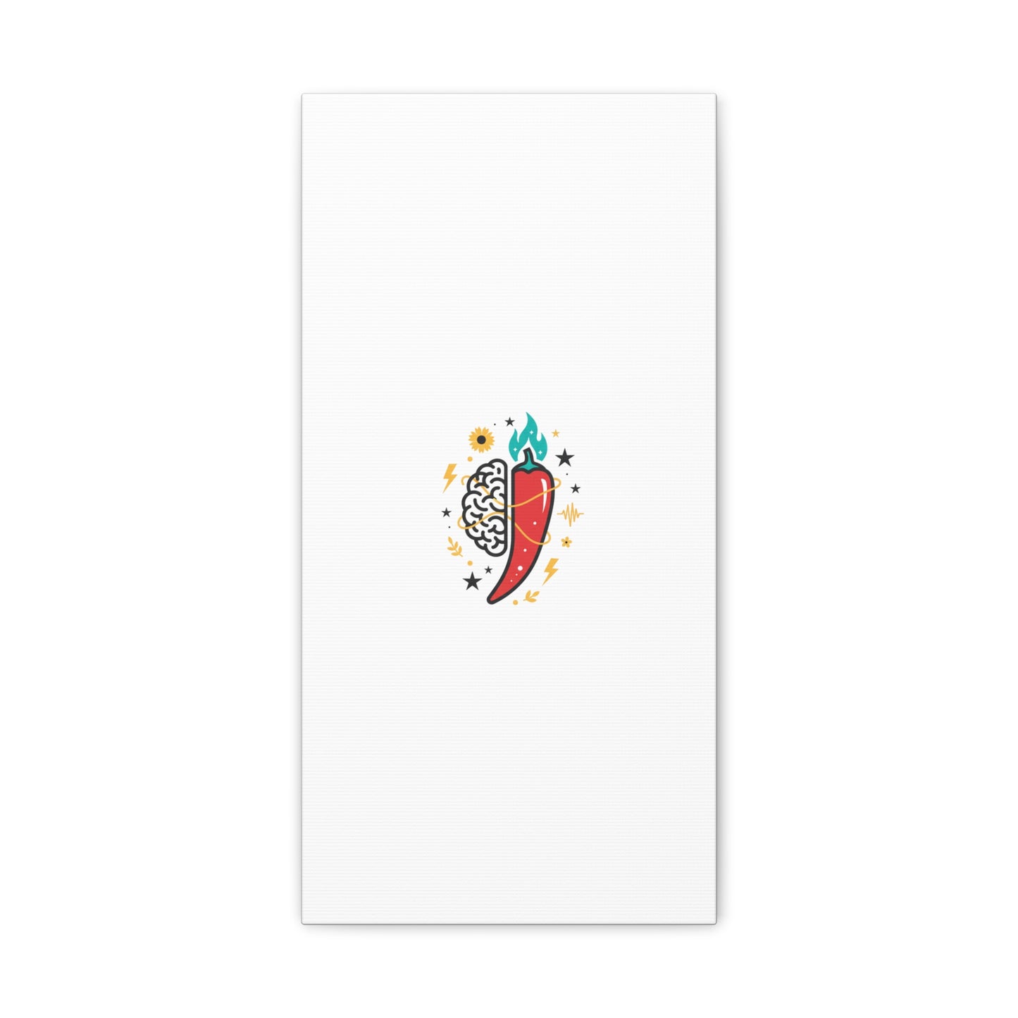 Neurodivergent Pride Brain & Chili Art Canvas | autism acceptance, autistic pride