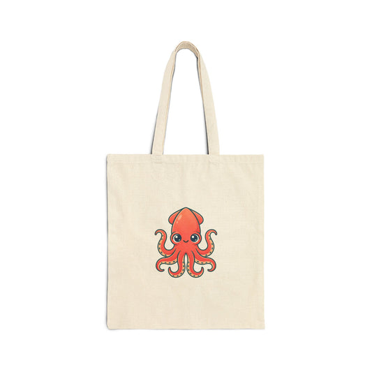 Octopus Illustration Tote | Book Lover, Library Tote, Cozy Reader
