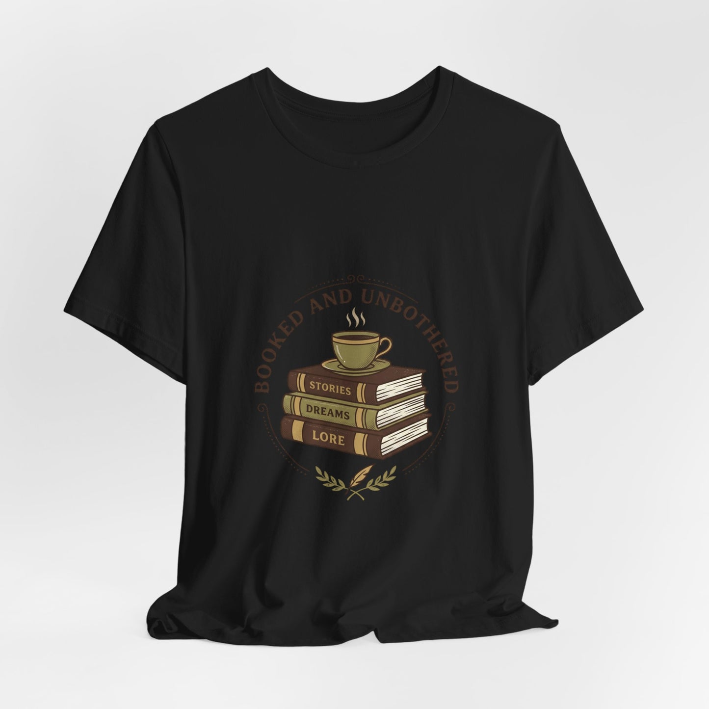 Booked and Unbothered T-Shirt | Book Lover shirt, cozy reader tee