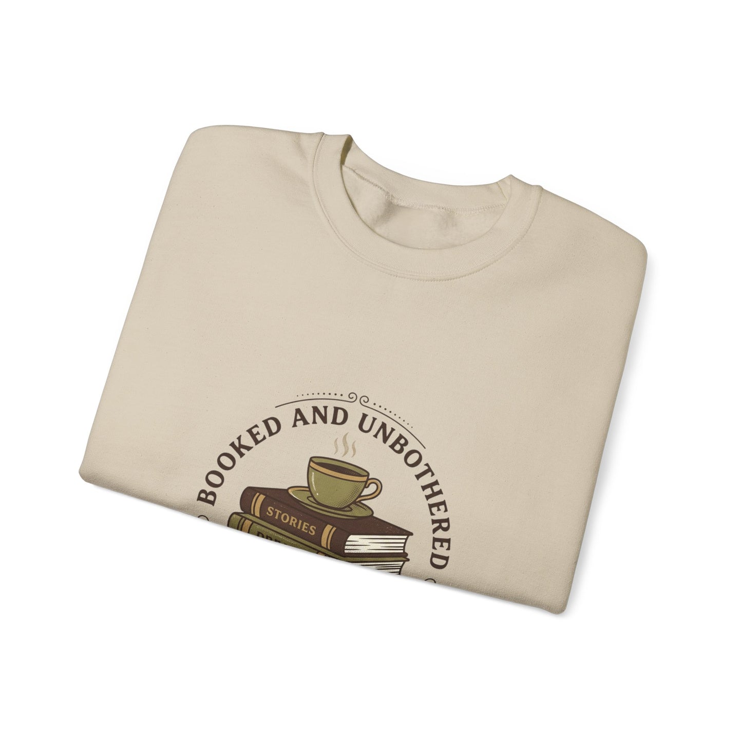Booked and Unbothered Sweatshirt | Book Lover, Cozy Reader