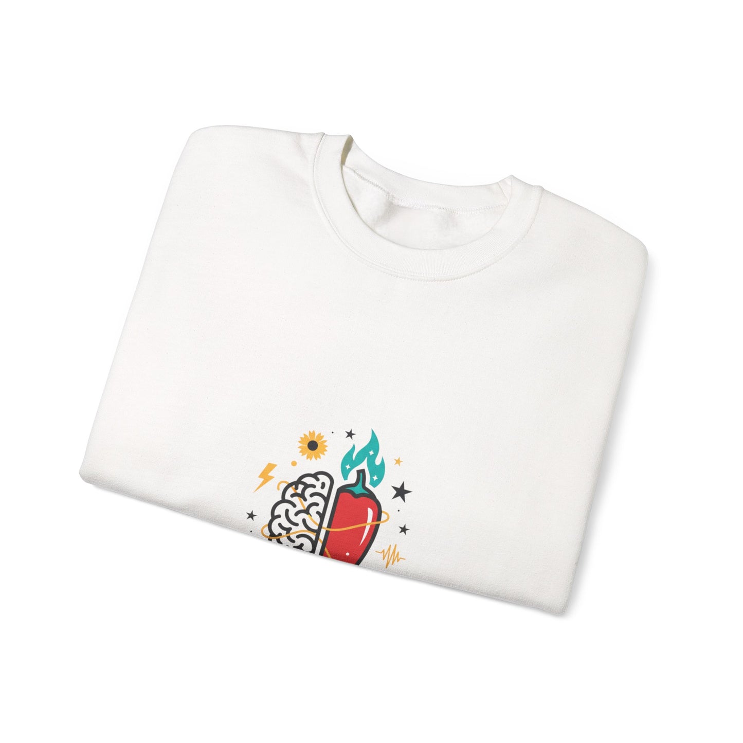 Spicy Brain Illustration Sweatshirt | neurodiversity, autistic pride