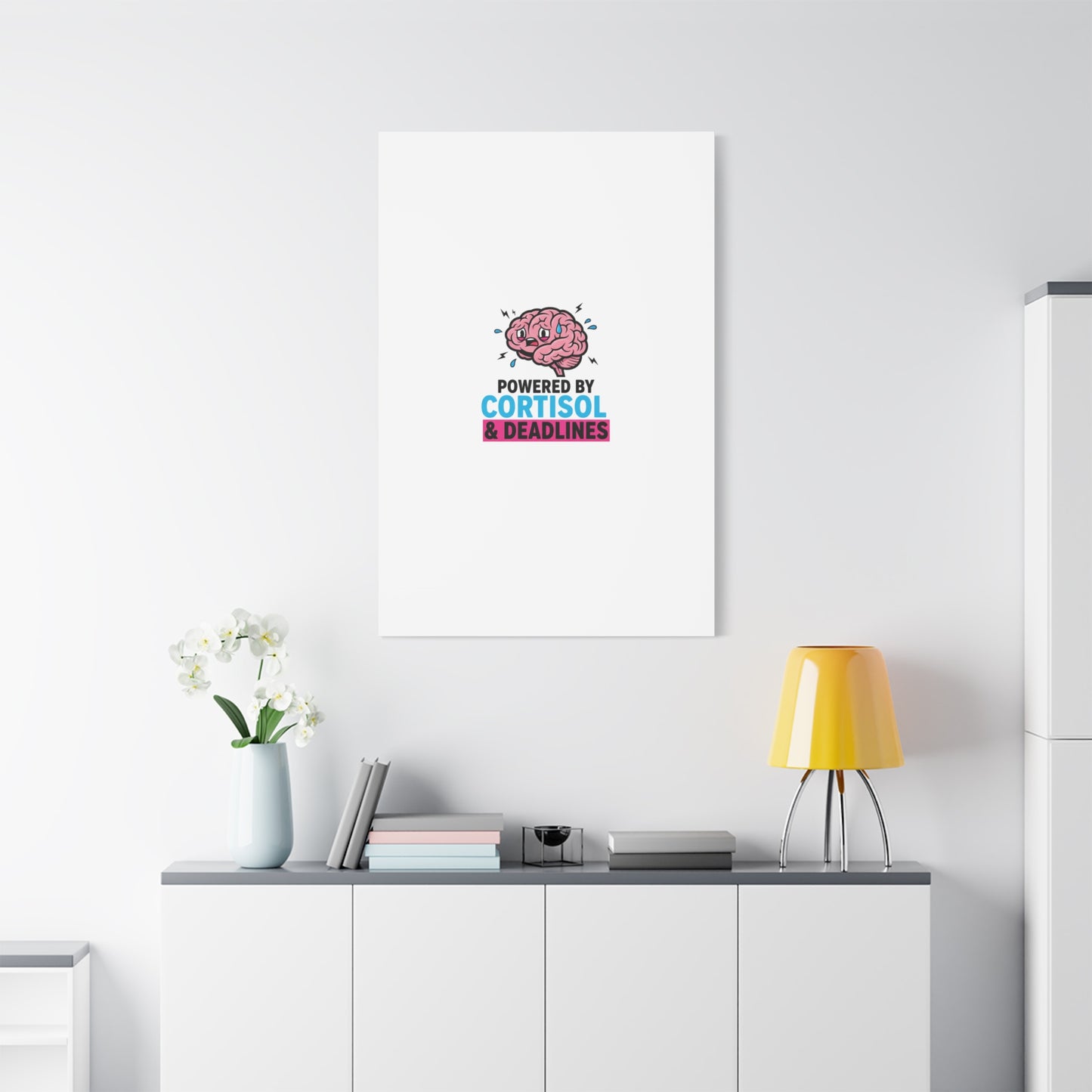 Powered by Cortisol & Deadlines Canvas | stress meme, burnout humor
