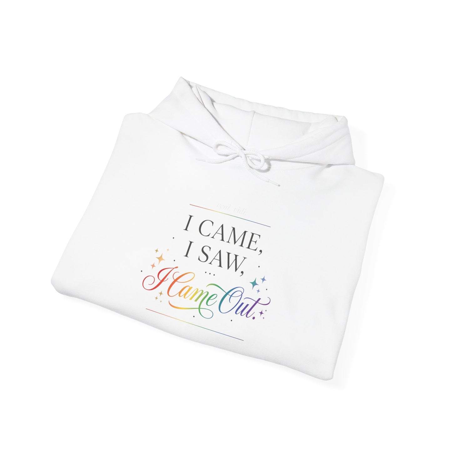 I Came, I Saw, I Came Out Hoodie — Funny LGBTQ+ Coming Out Pride Sweatshirt