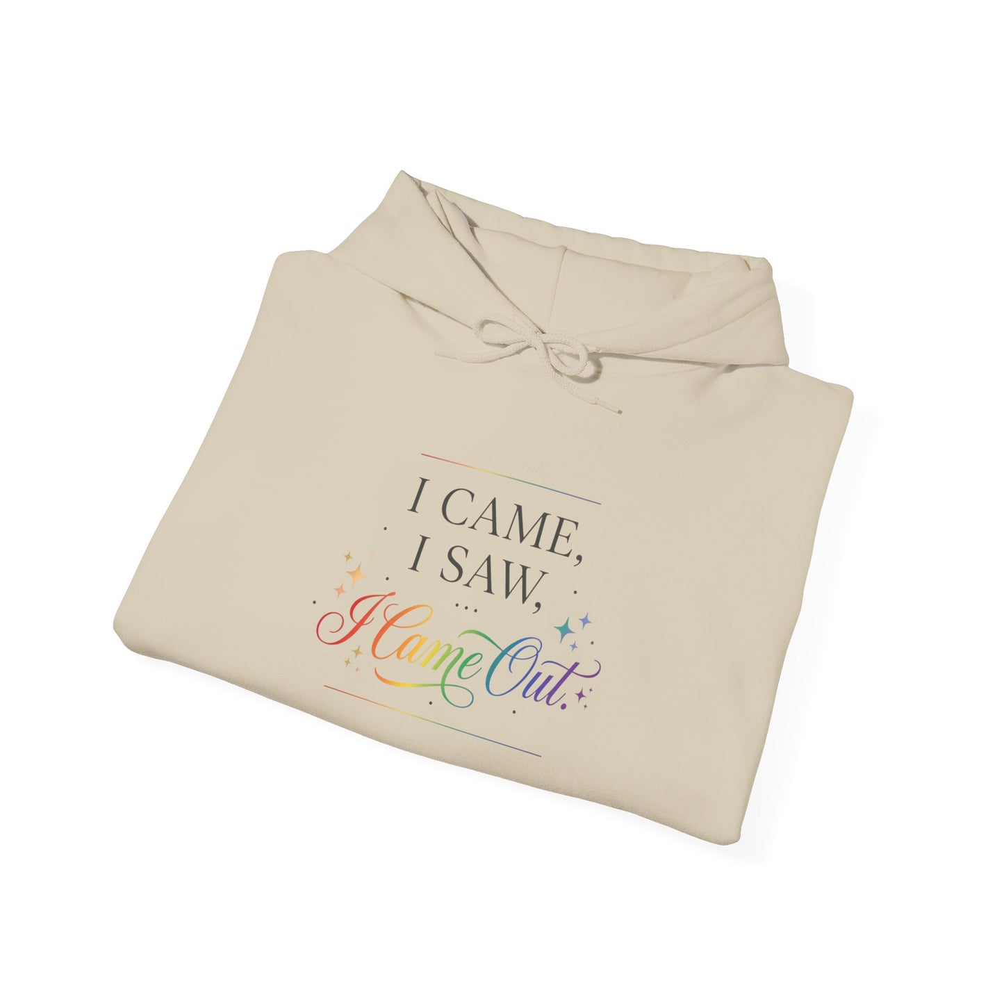 I Came, I Saw, I Came Out Hoodie — Funny LGBTQ+ Coming Out Pride Sweatshirt