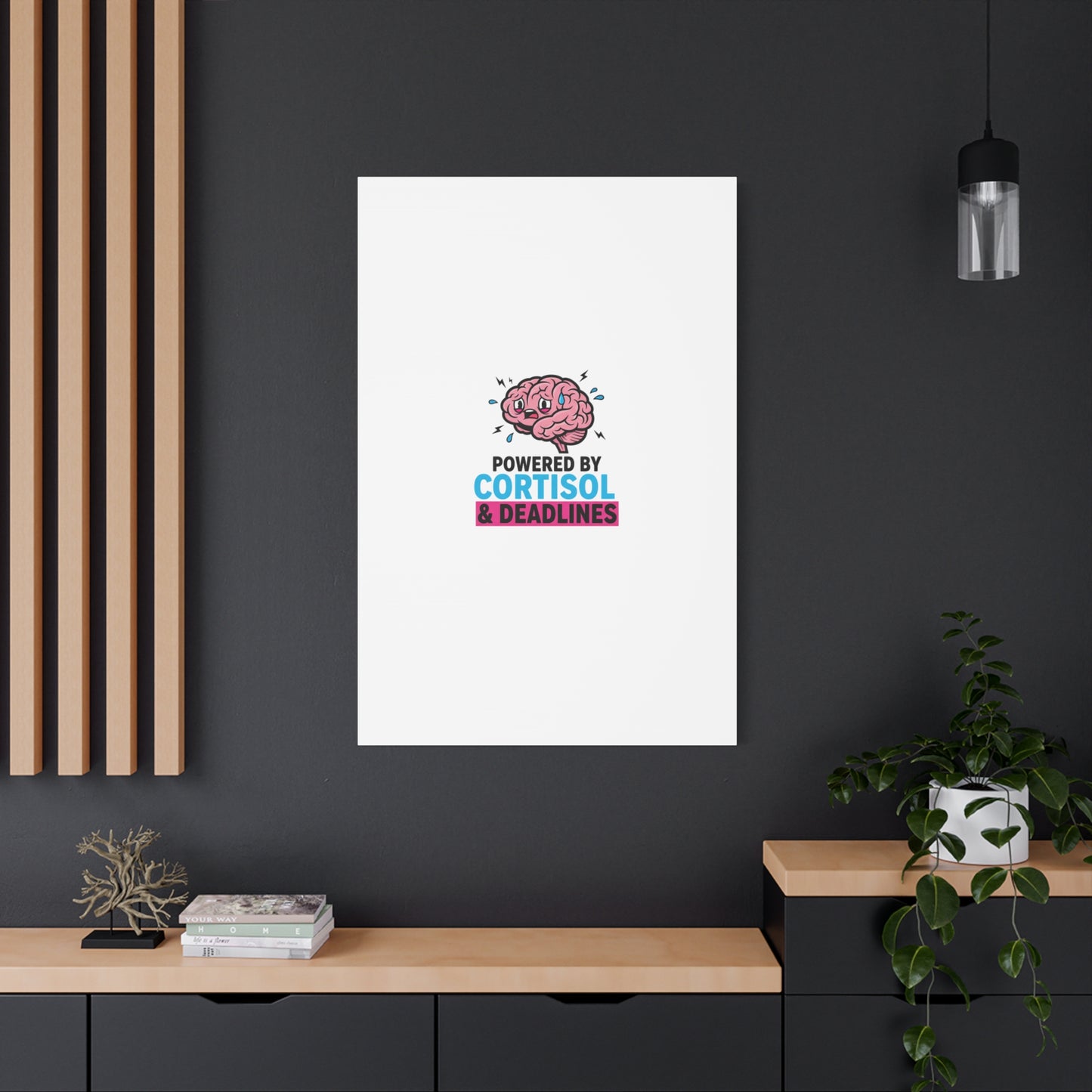 Powered by Cortisol & Deadlines Canvas | stress meme, burnout humor