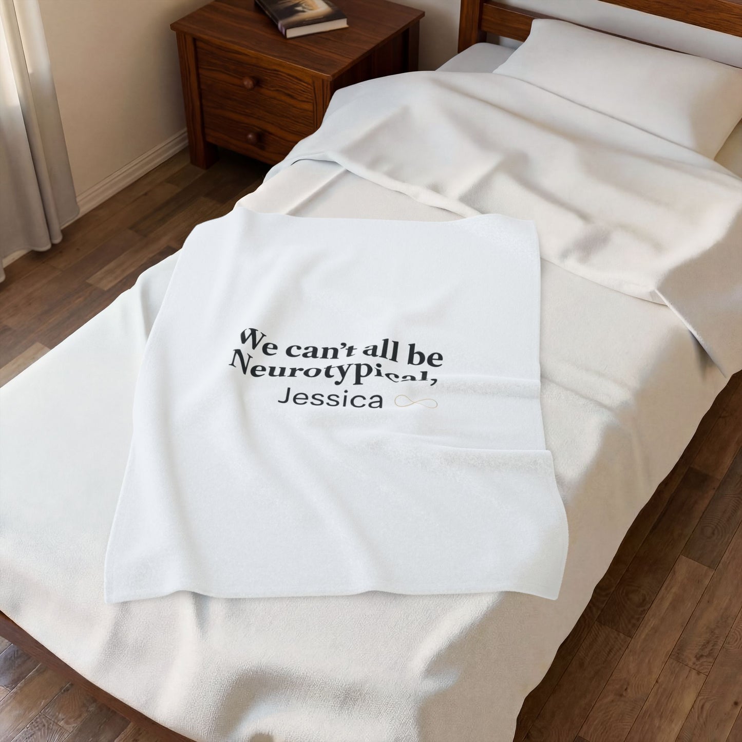 We Can't All Be Neurotypical Velveteen Blanket | Autism Acceptance, Neurodiversity Pride