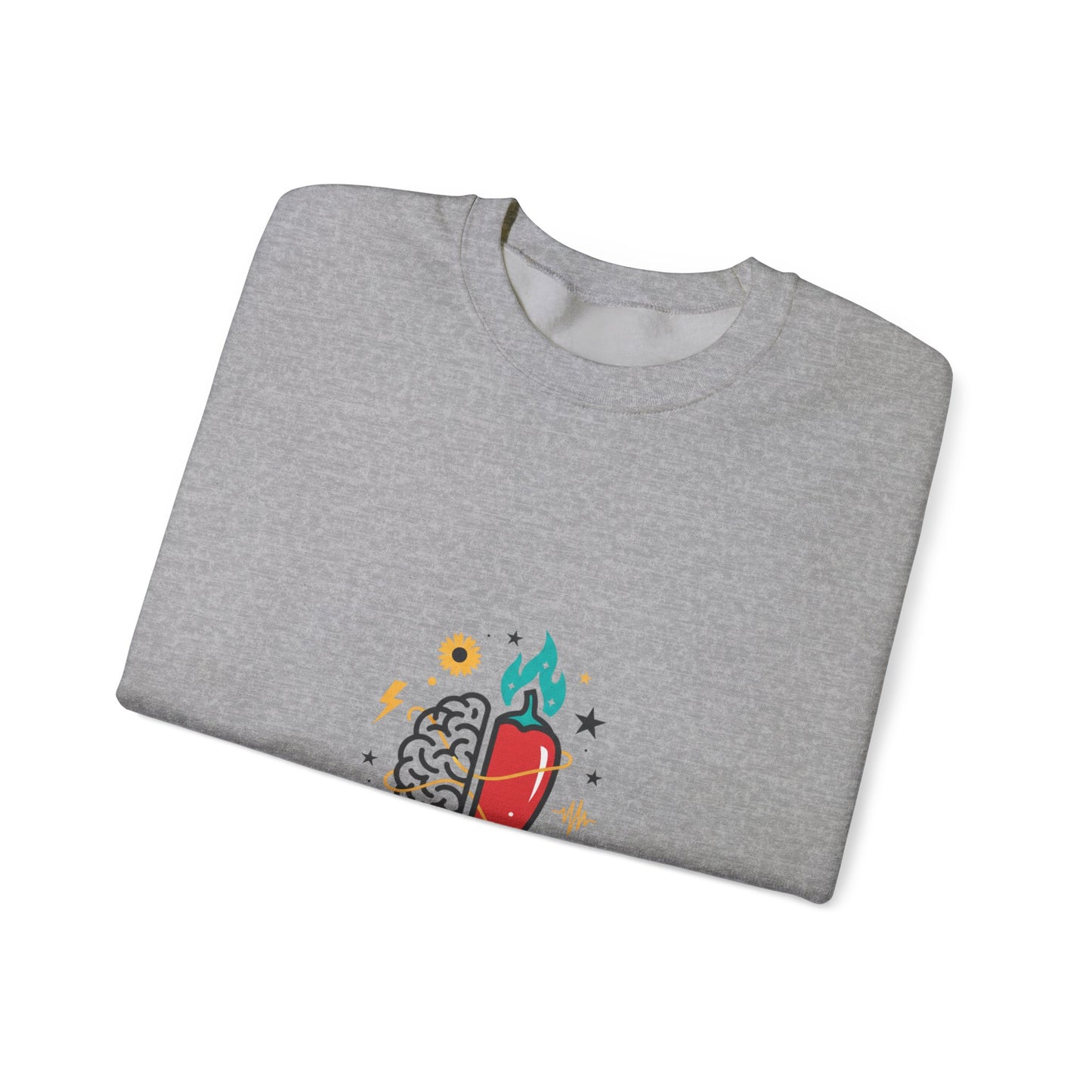 Spicy Brain Illustration Sweatshirt | neurodiversity, autistic pride