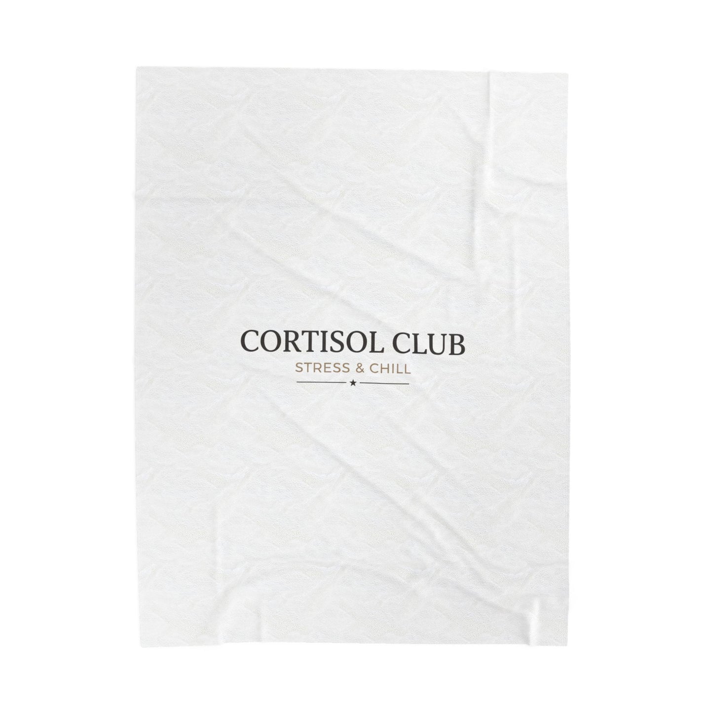 Cortisol Club Text Plush Blanket | stress meme, burnout humor