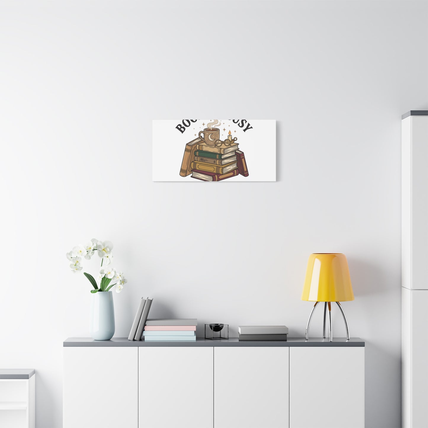 Booked, Busy and Introverting Canvas | Book Lover, Cozy Reader Decor