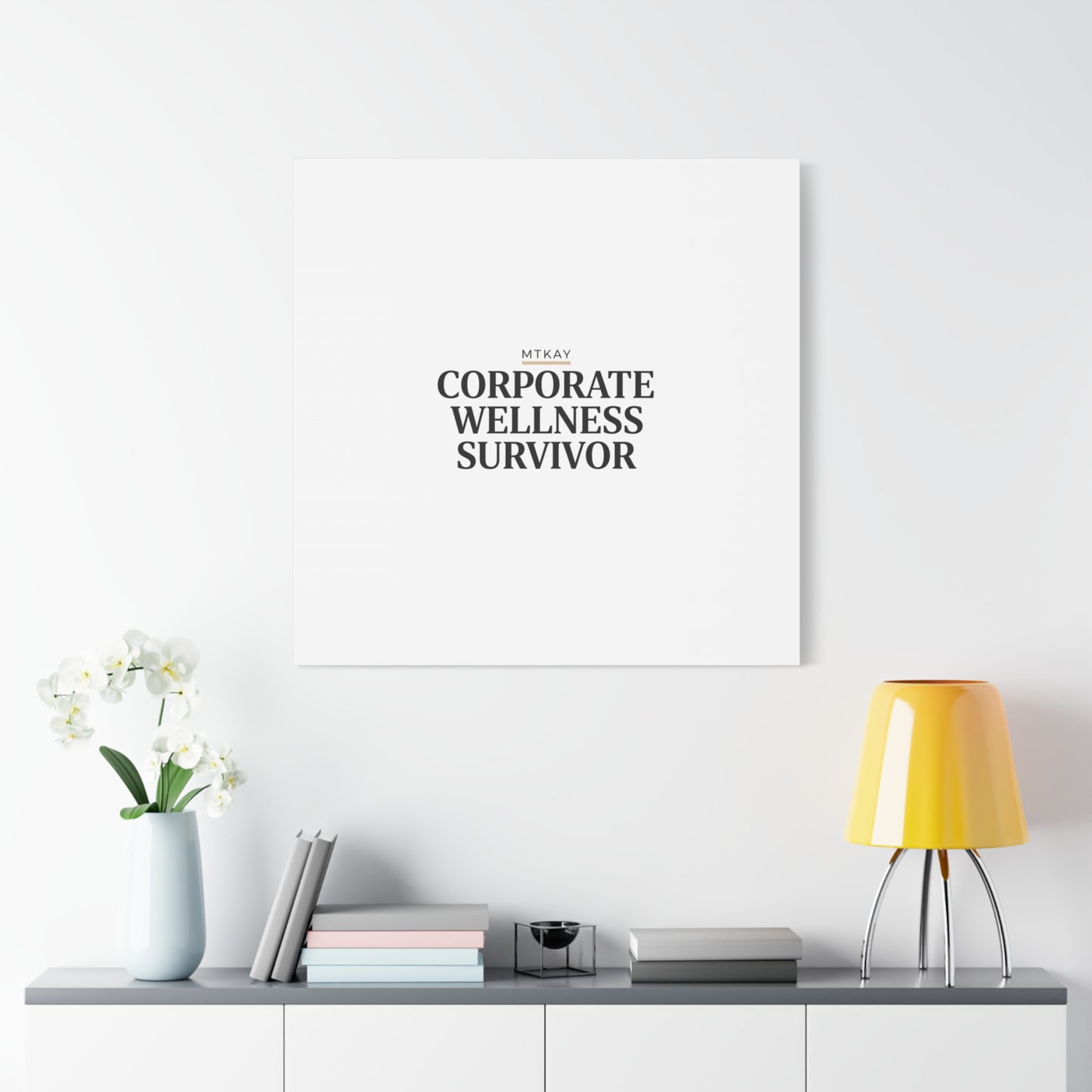 Corporate Wellness Survivor Canvas | cortisol shirt, stress meme, burnout humor