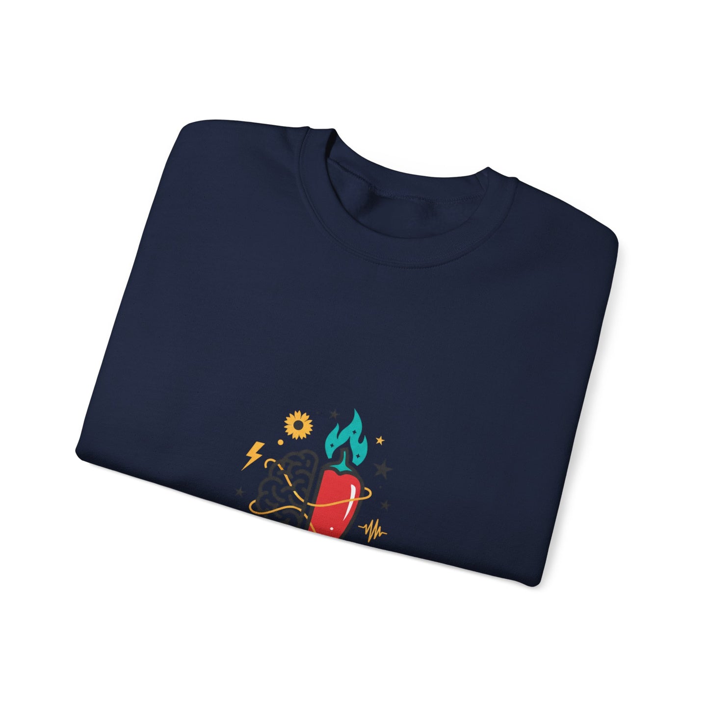 Spicy Brain Illustration Sweatshirt | neurodiversity, autistic pride