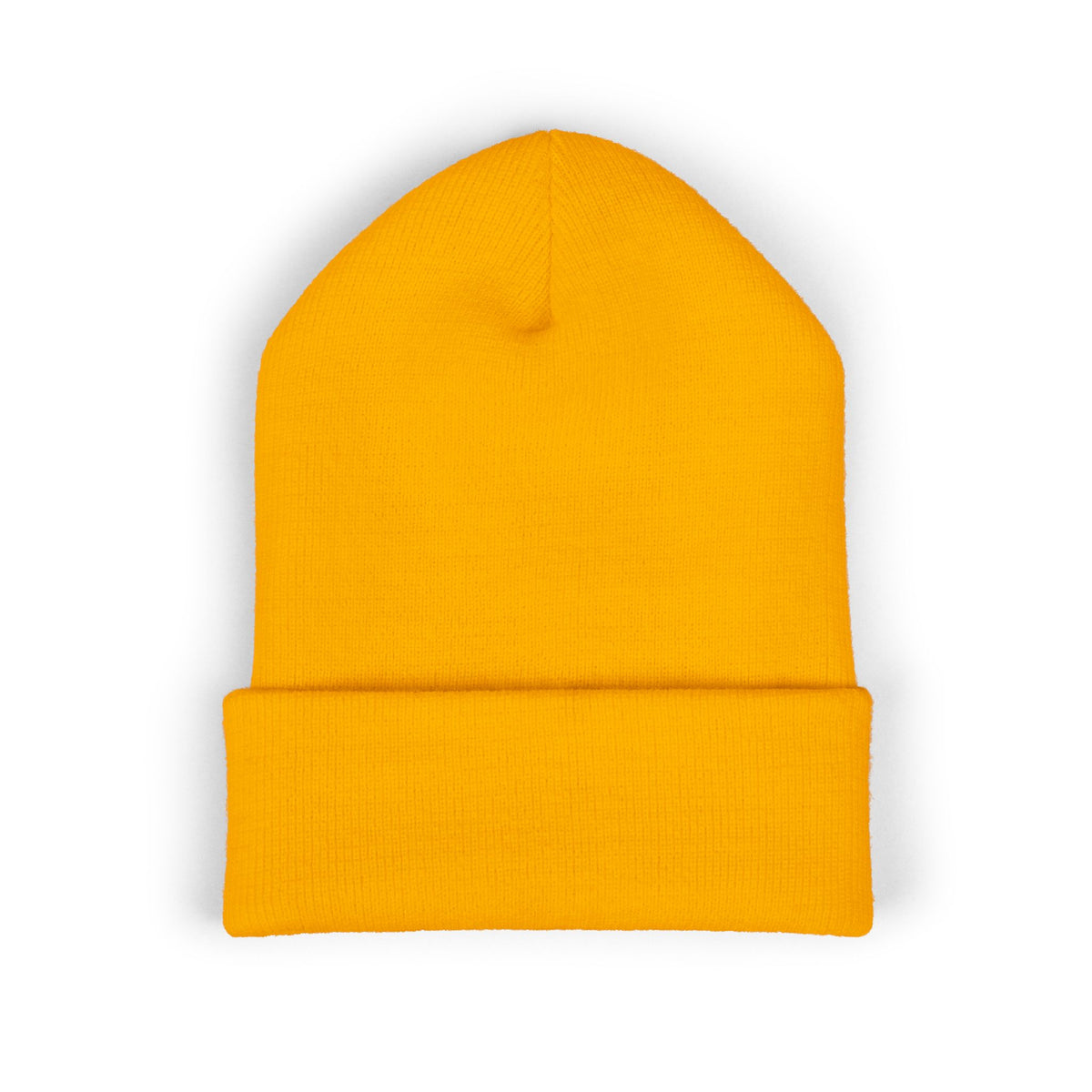 Embroidered Cuffed Beanie — “My Therapist Knows About You” Minimal Knit Hat