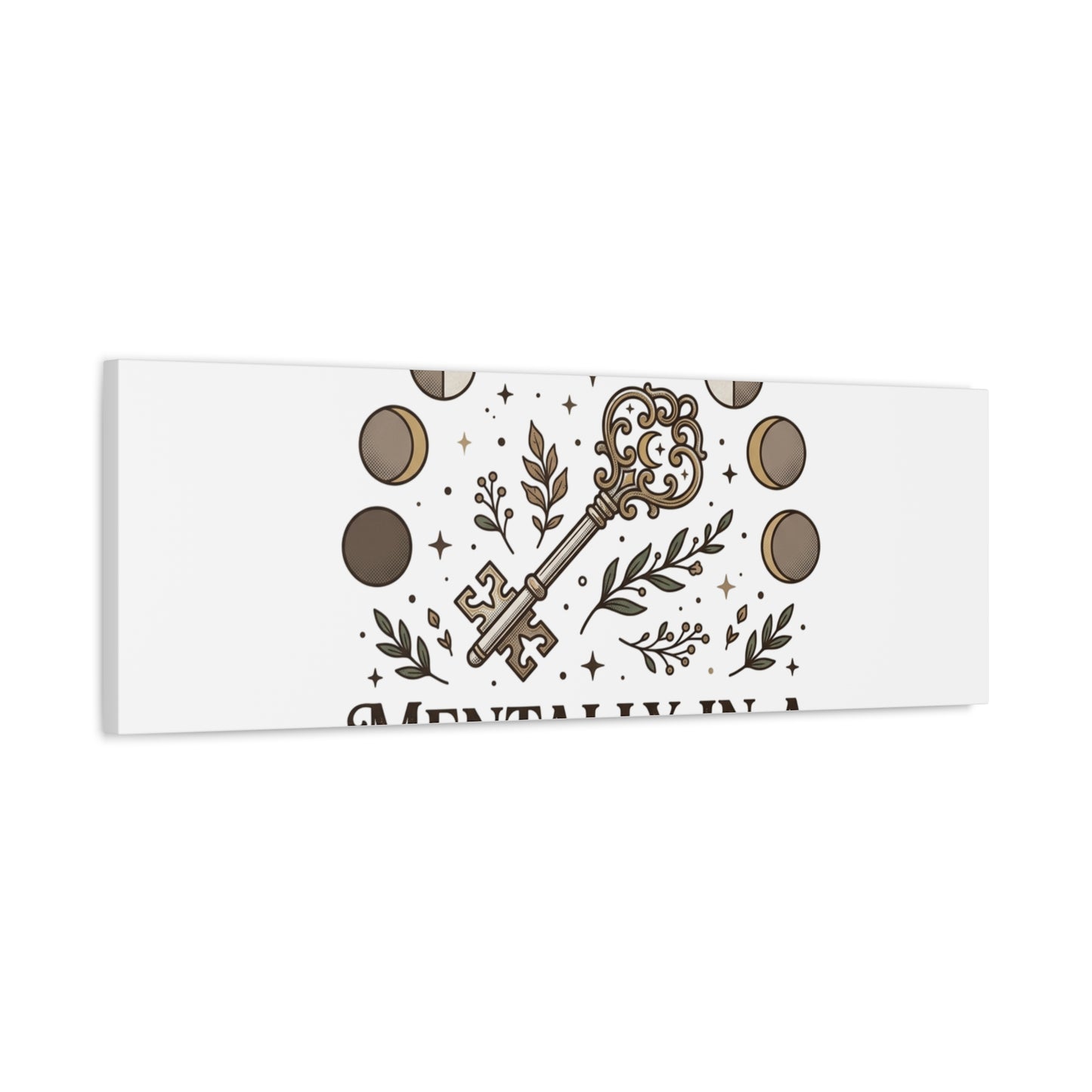 Mentally in a Fantasy Novel Canvas | Book Lover, Dark Academia Print