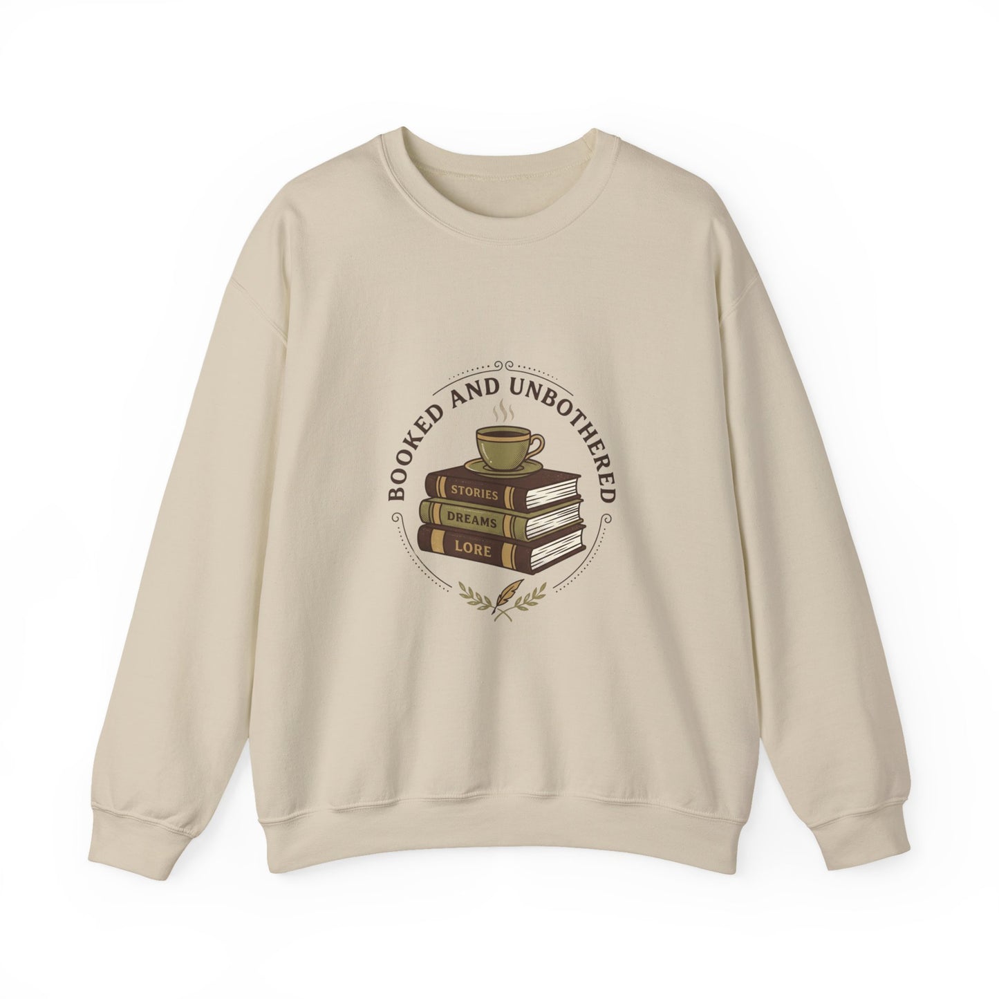 Booked and Unbothered Sweatshirt | Book Lover, Cozy Reader