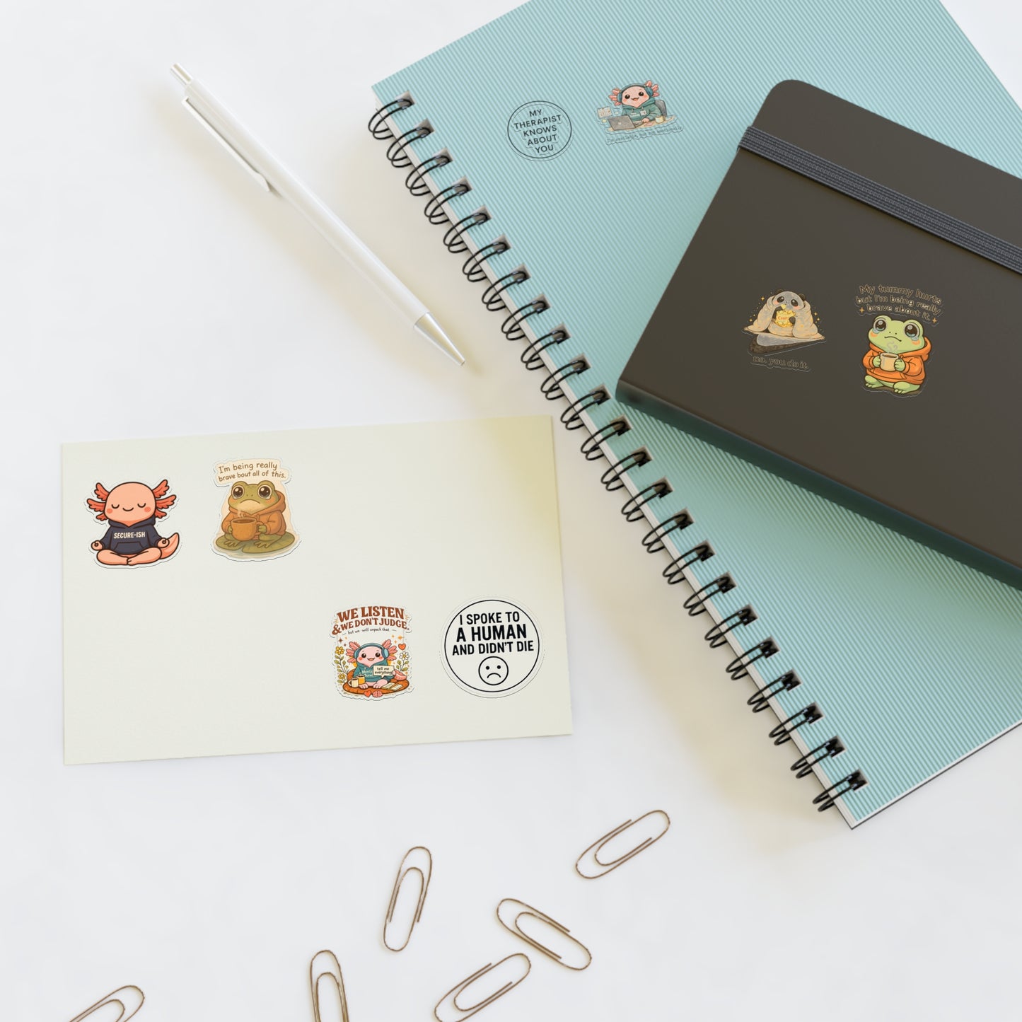 Coping Crew Sticker Sheet — Anxiety Support & Comfort Stickers