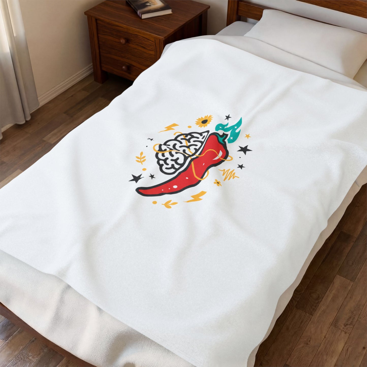Neurodivergent Pride Chili Brain Blanket | autism acceptance, stim positive