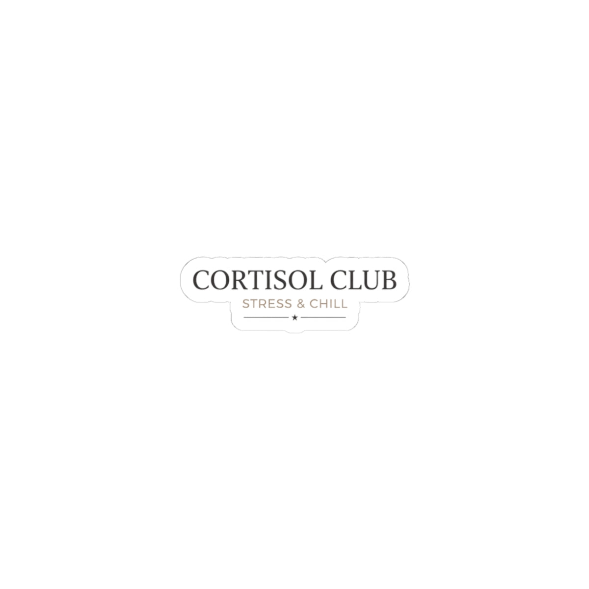 Cortisol Club Sticker | stress meme, anxiety humor, burnout satire