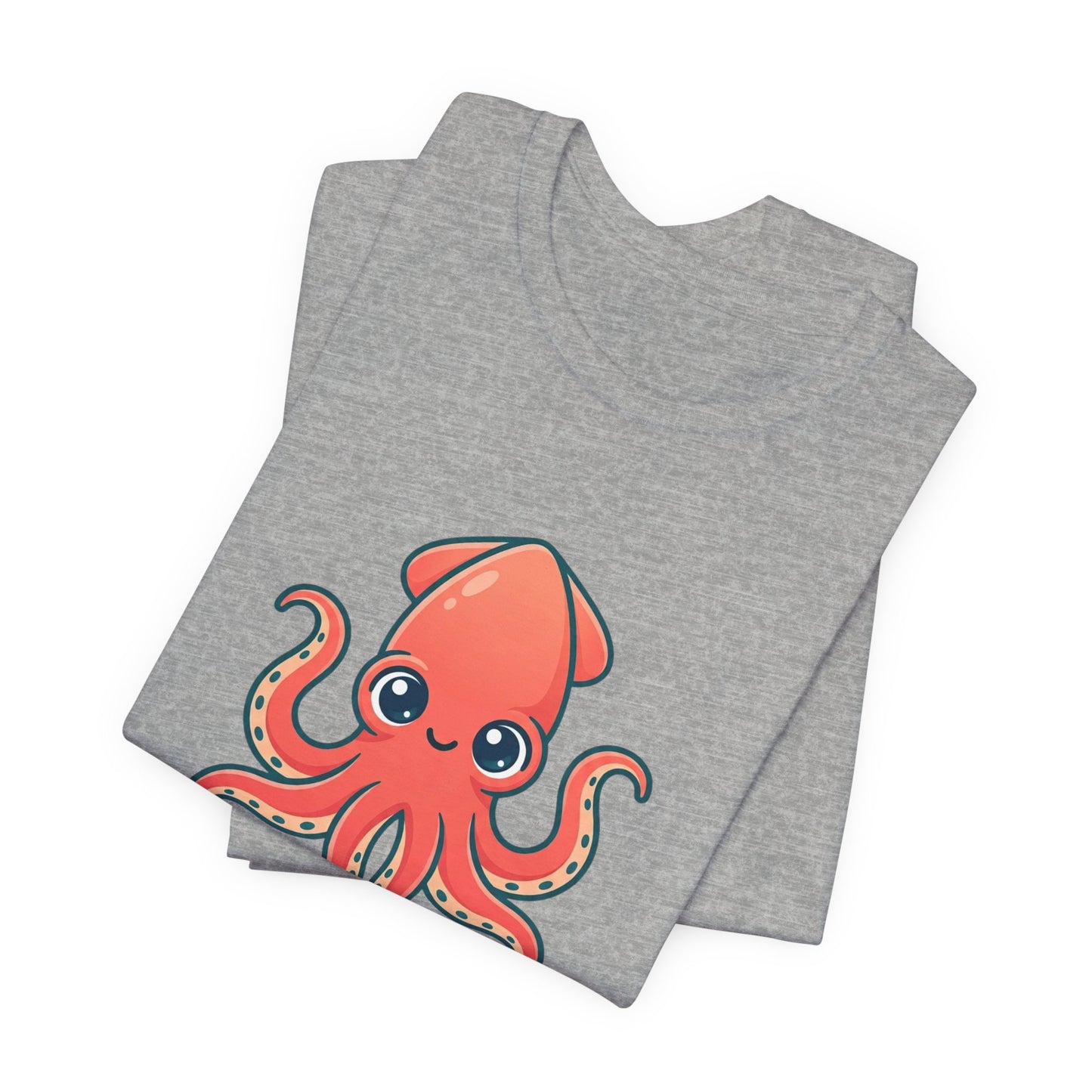Cute Squid Illustration Tee | book lover shirt, cozy reader tee