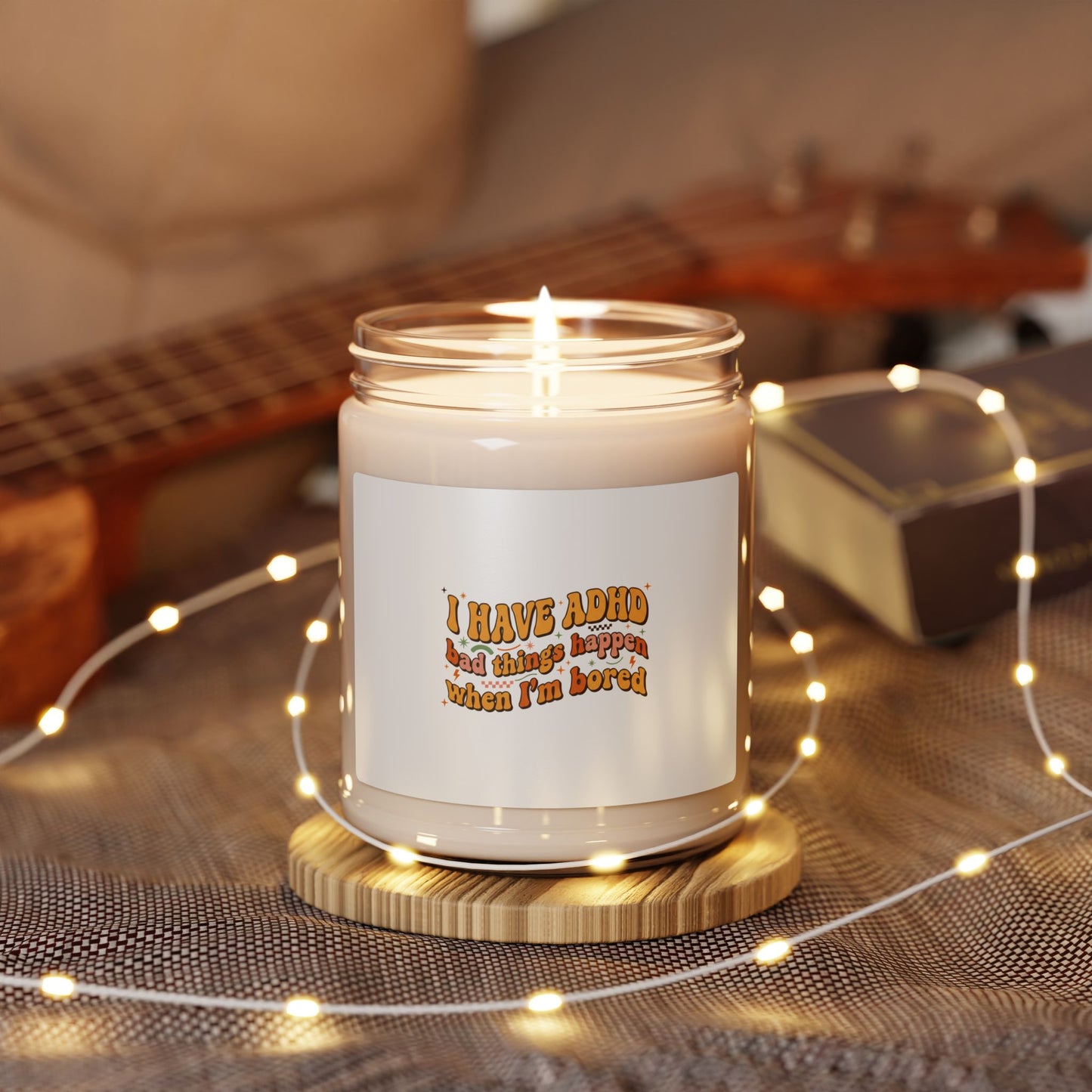 I Have ADHD affirmation soy candle, 9oz | neurodivergent pride, stim positive
