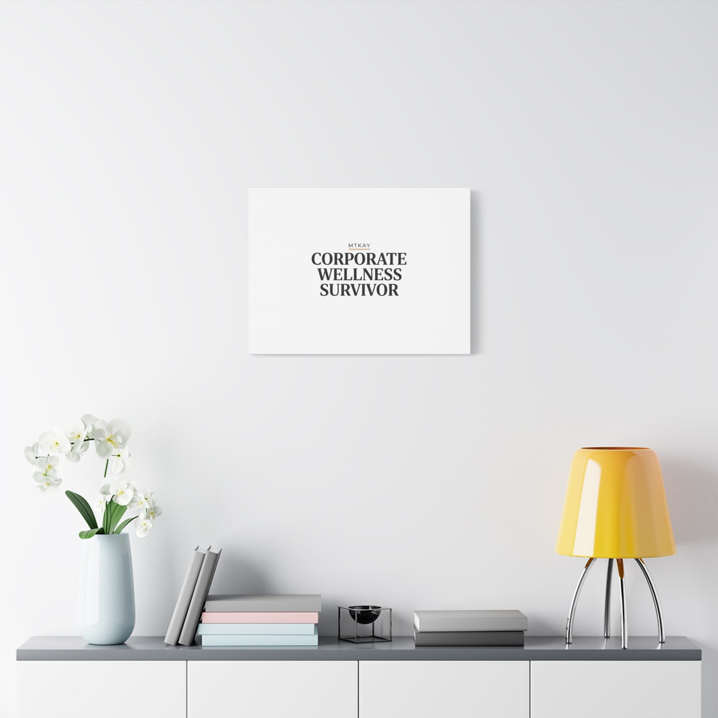 Corporate Wellness Survivor Canvas | cortisol shirt, stress meme, burnout humor