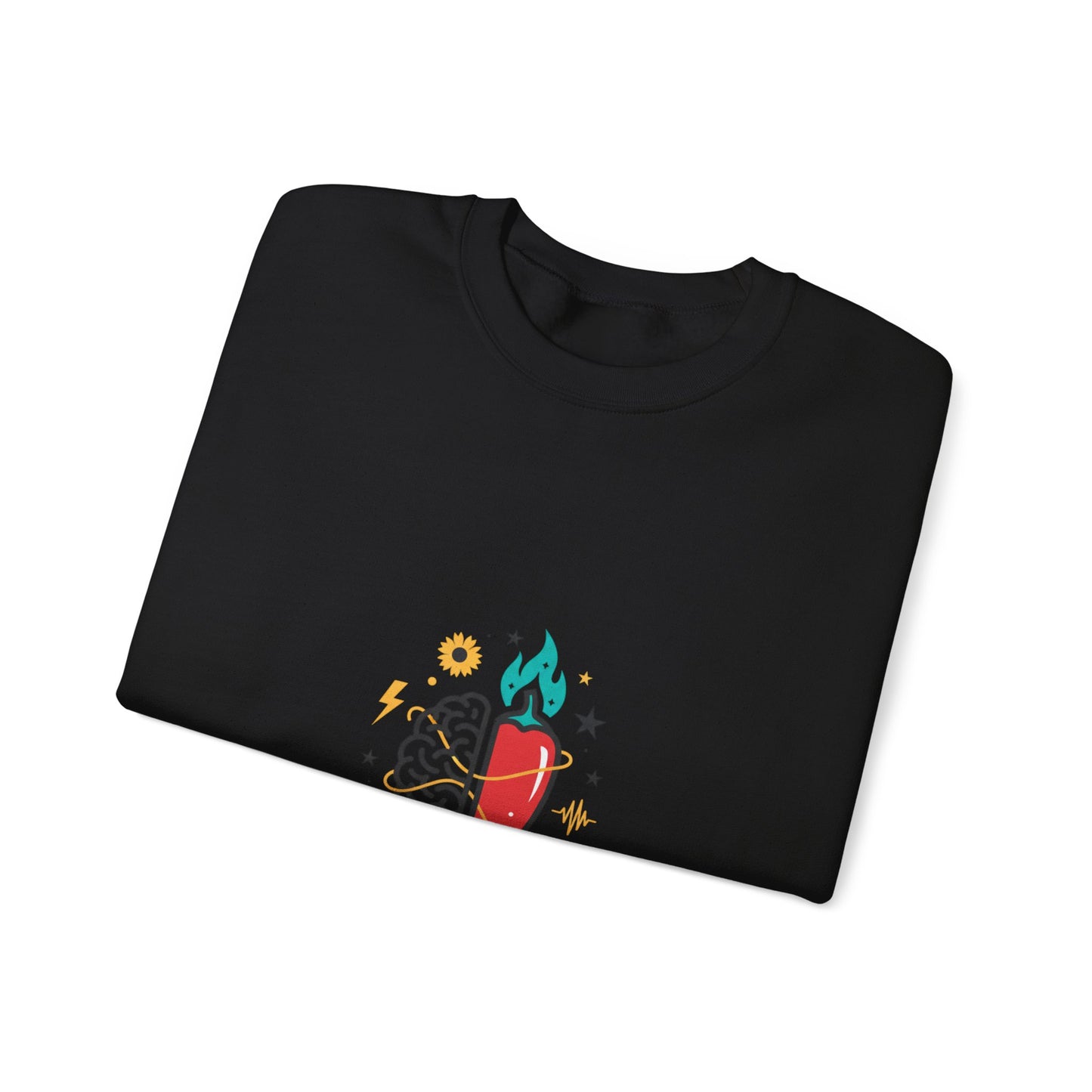 Spicy Brain Illustration Sweatshirt | neurodiversity, autistic pride