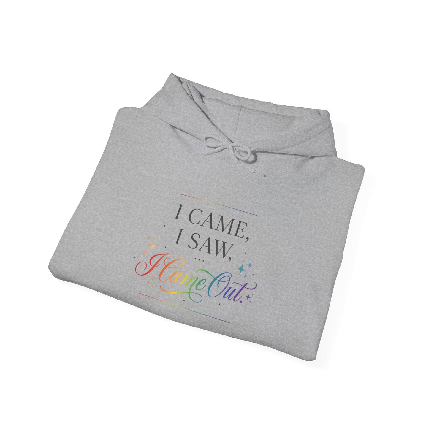 I Came, I Saw, I Came Out Hoodie — Funny LGBTQ+ Coming Out Pride Sweatshirt