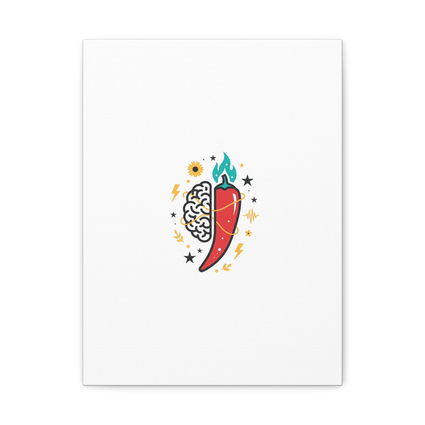 Neurodivergent Pride Brain & Chili Art Canvas | autism acceptance, autistic pride
