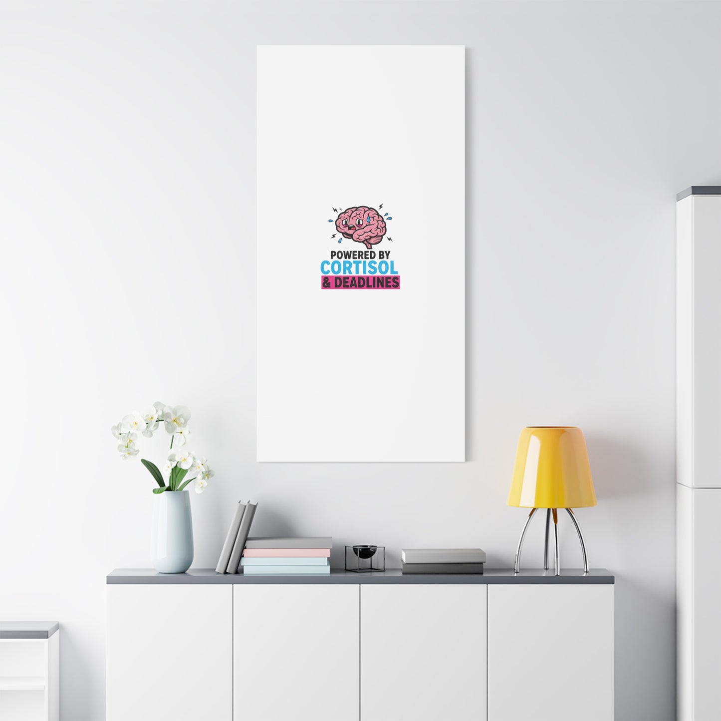 Powered by Cortisol & Deadlines Canvas | stress meme, burnout humor