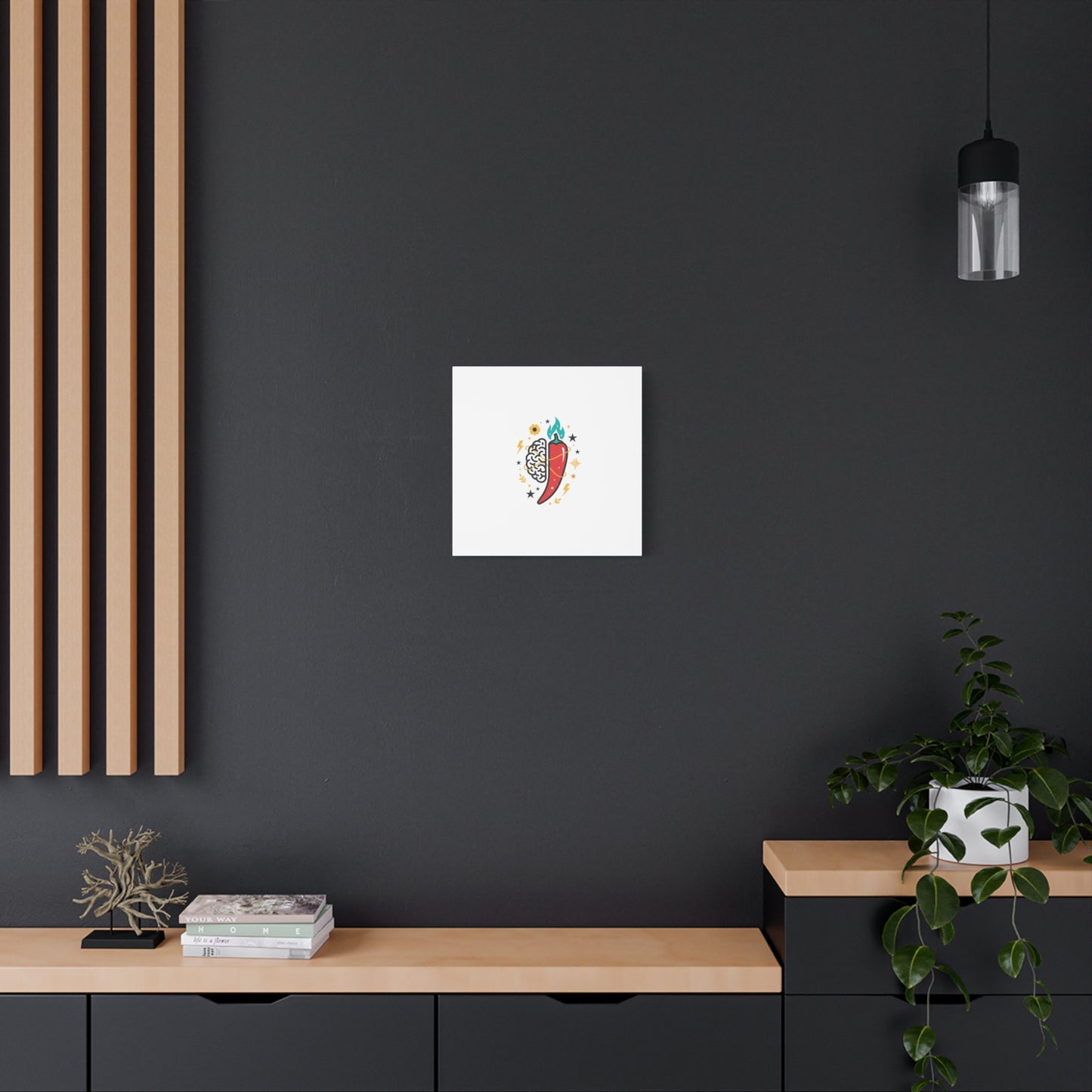Neurodivergent Pride Brain & Chili Art Canvas | autism acceptance, autistic pride