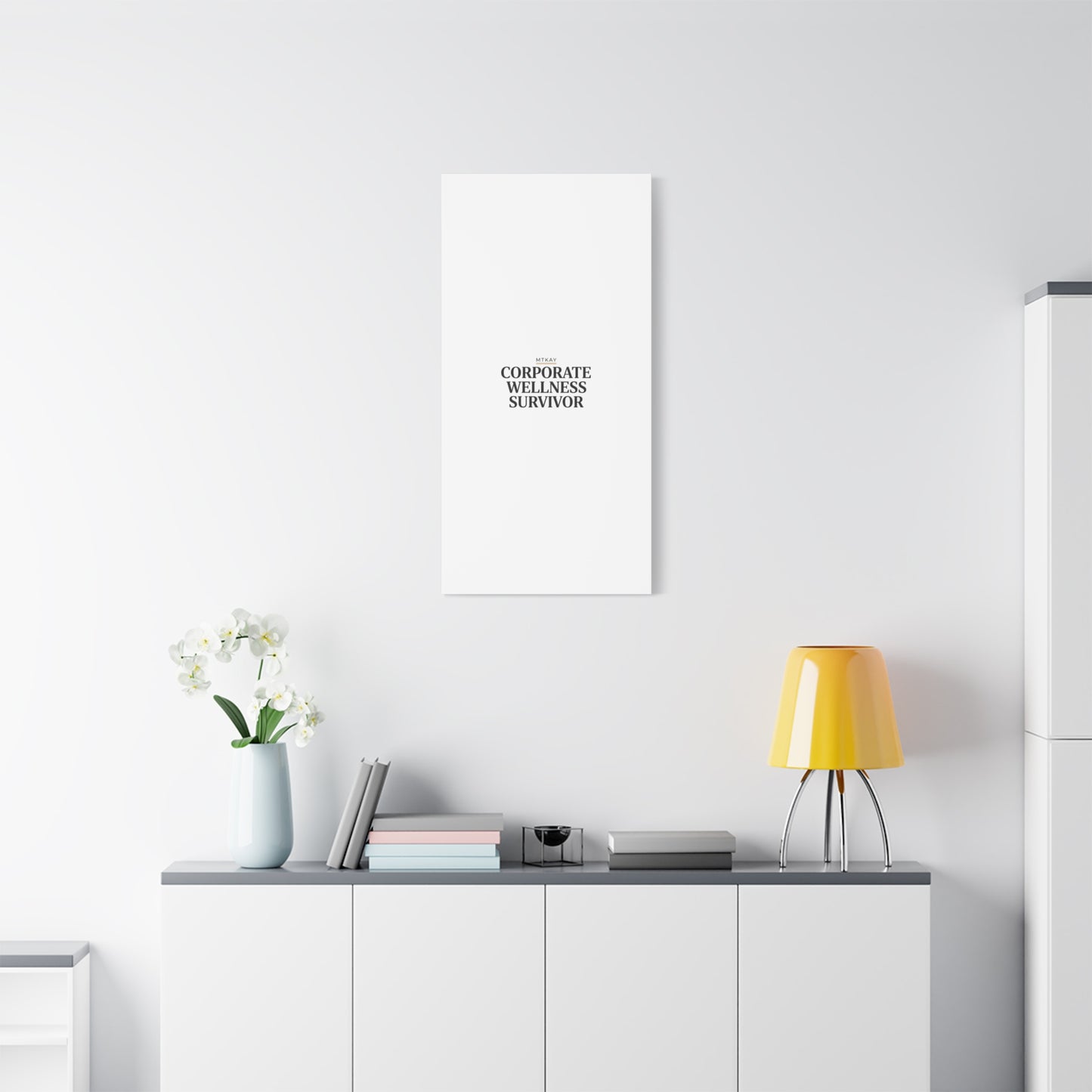 Corporate Wellness Survivor Canvas | cortisol shirt, stress meme, burnout humor