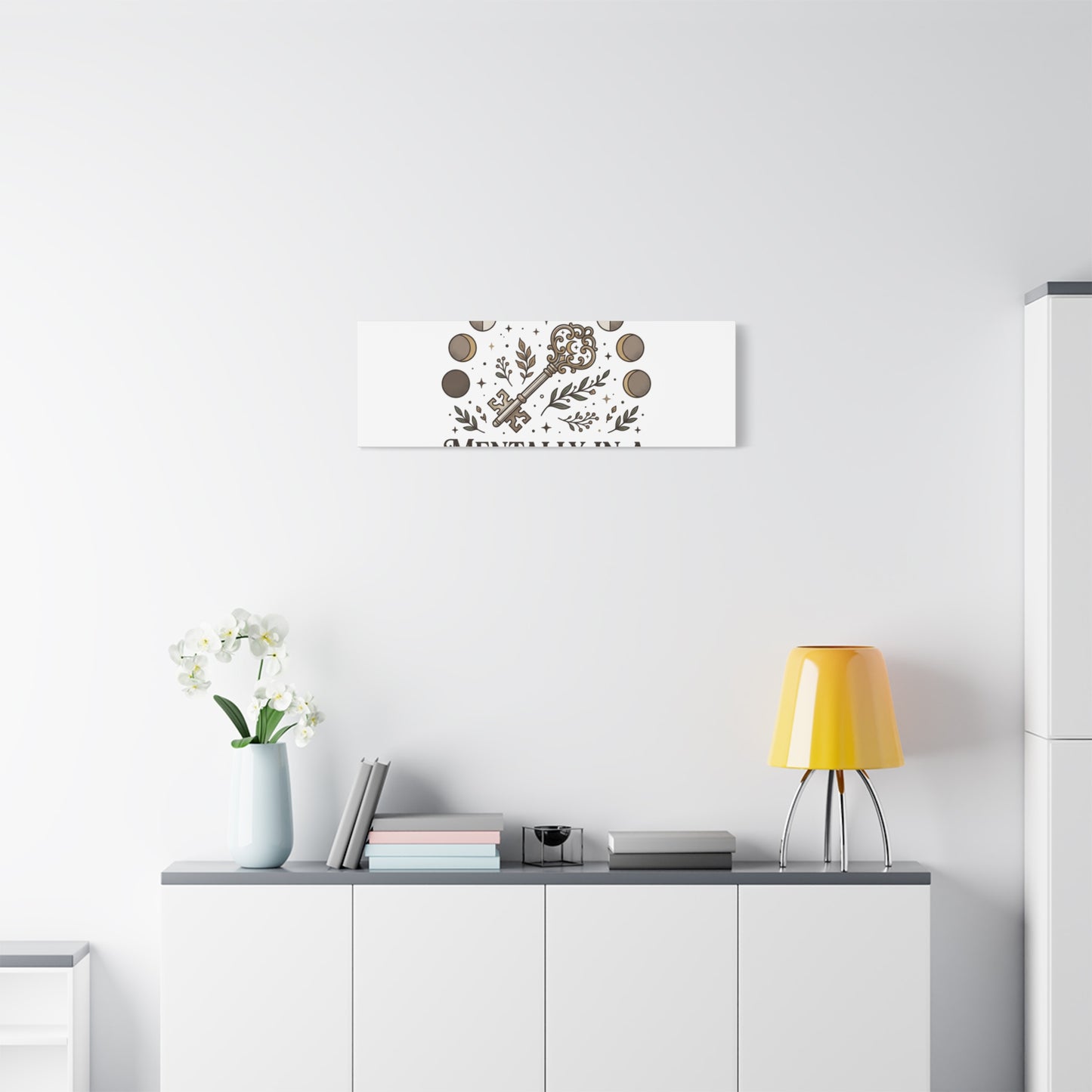 Mentally in a Fantasy Novel Canvas | Book Lover, Dark Academia Print