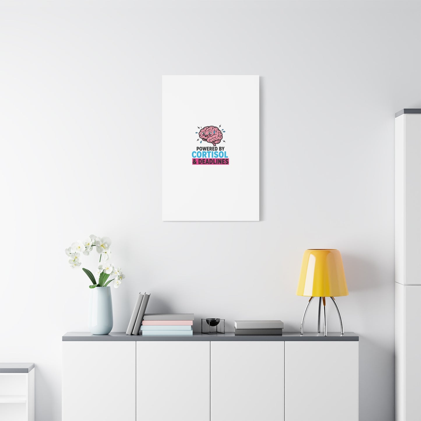Powered by Cortisol & Deadlines Canvas | stress meme, burnout humor
