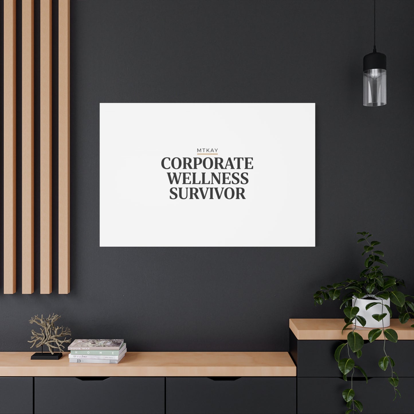 Corporate Wellness Survivor Canvas | cortisol shirt, stress meme, burnout humor