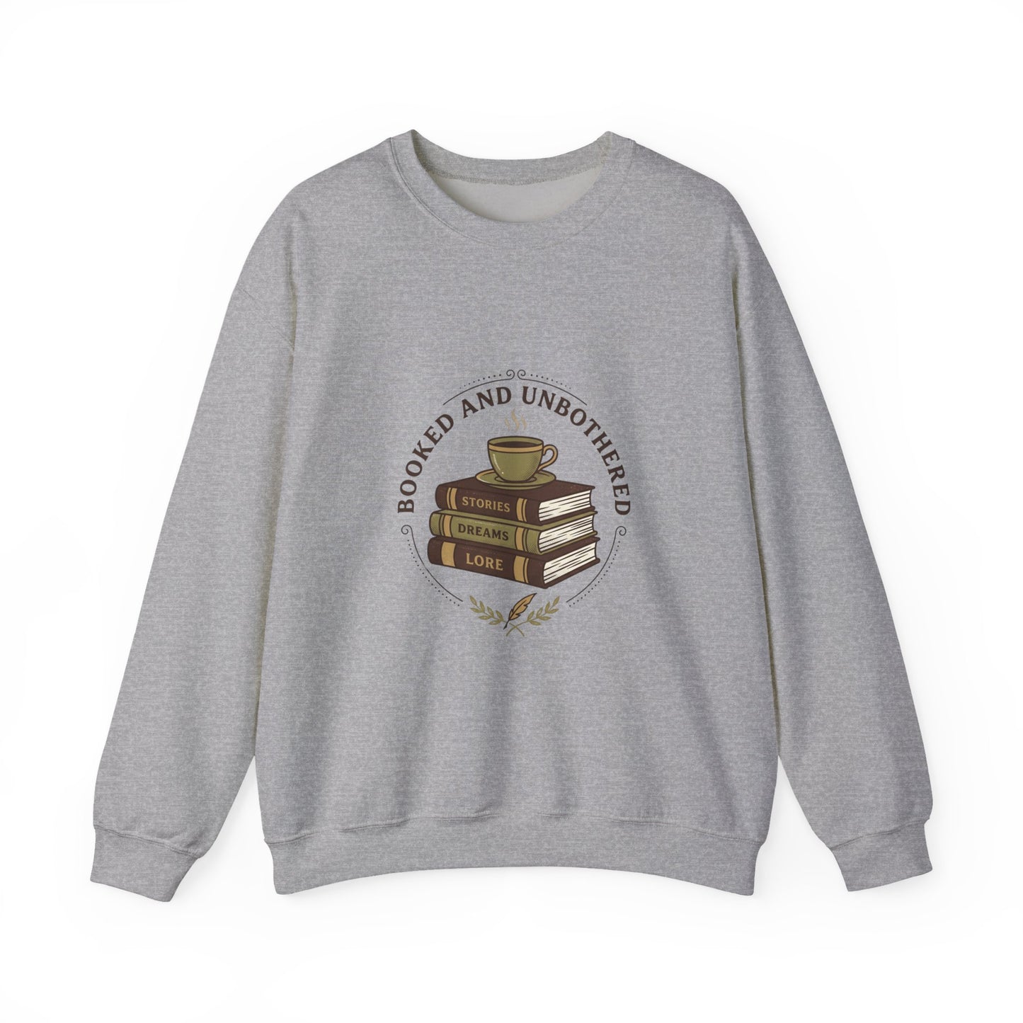 Booked and Unbothered Sweatshirt | Book Lover, Cozy Reader