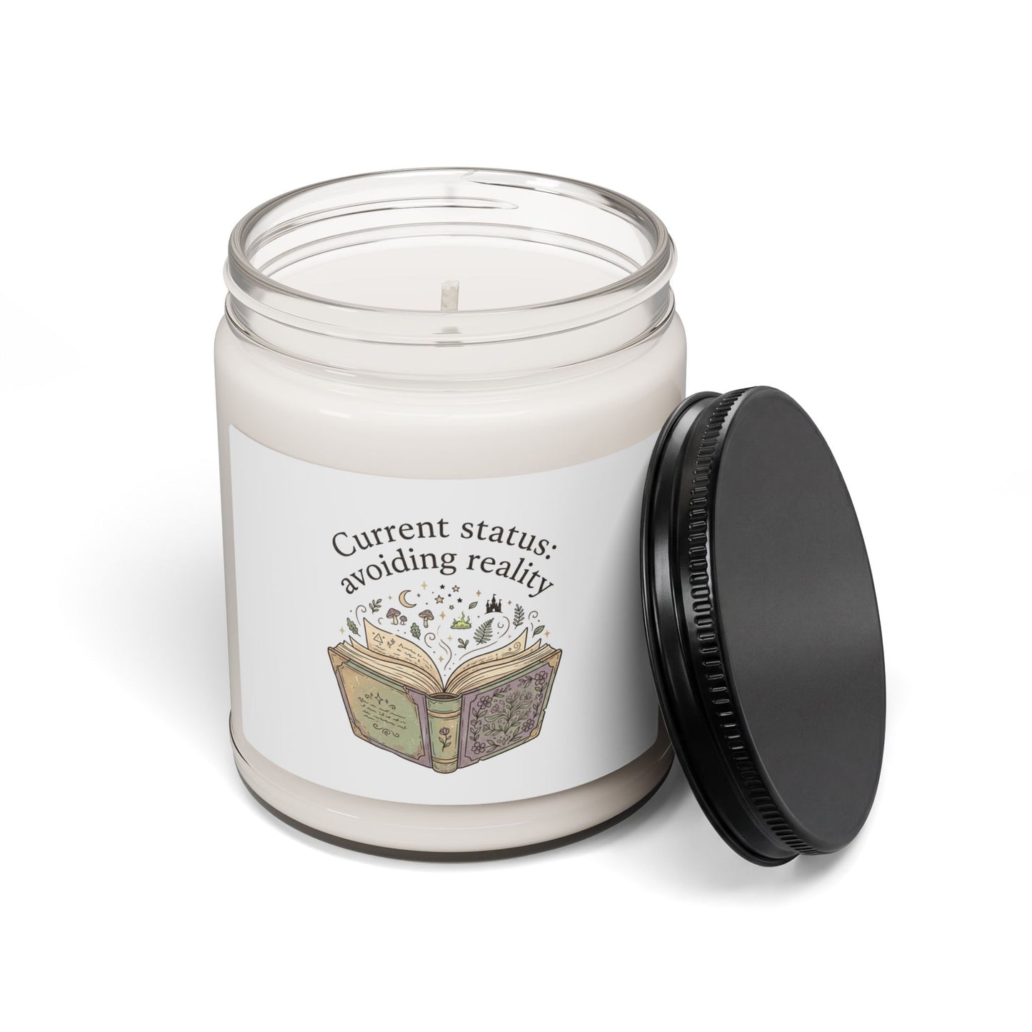 Current Status: Avoiding Reality Soy Candle | Book Lover, Cozy Reader